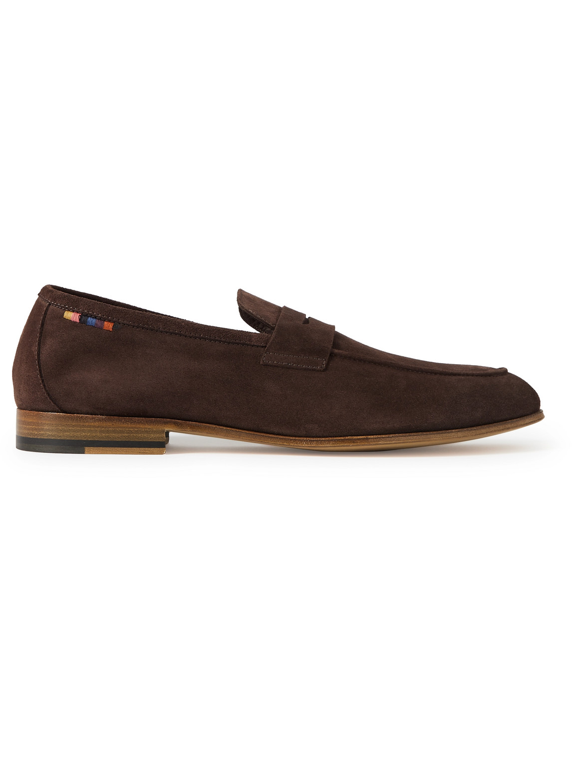 Paul Smith Livino Suede Penny Loafers In Brown