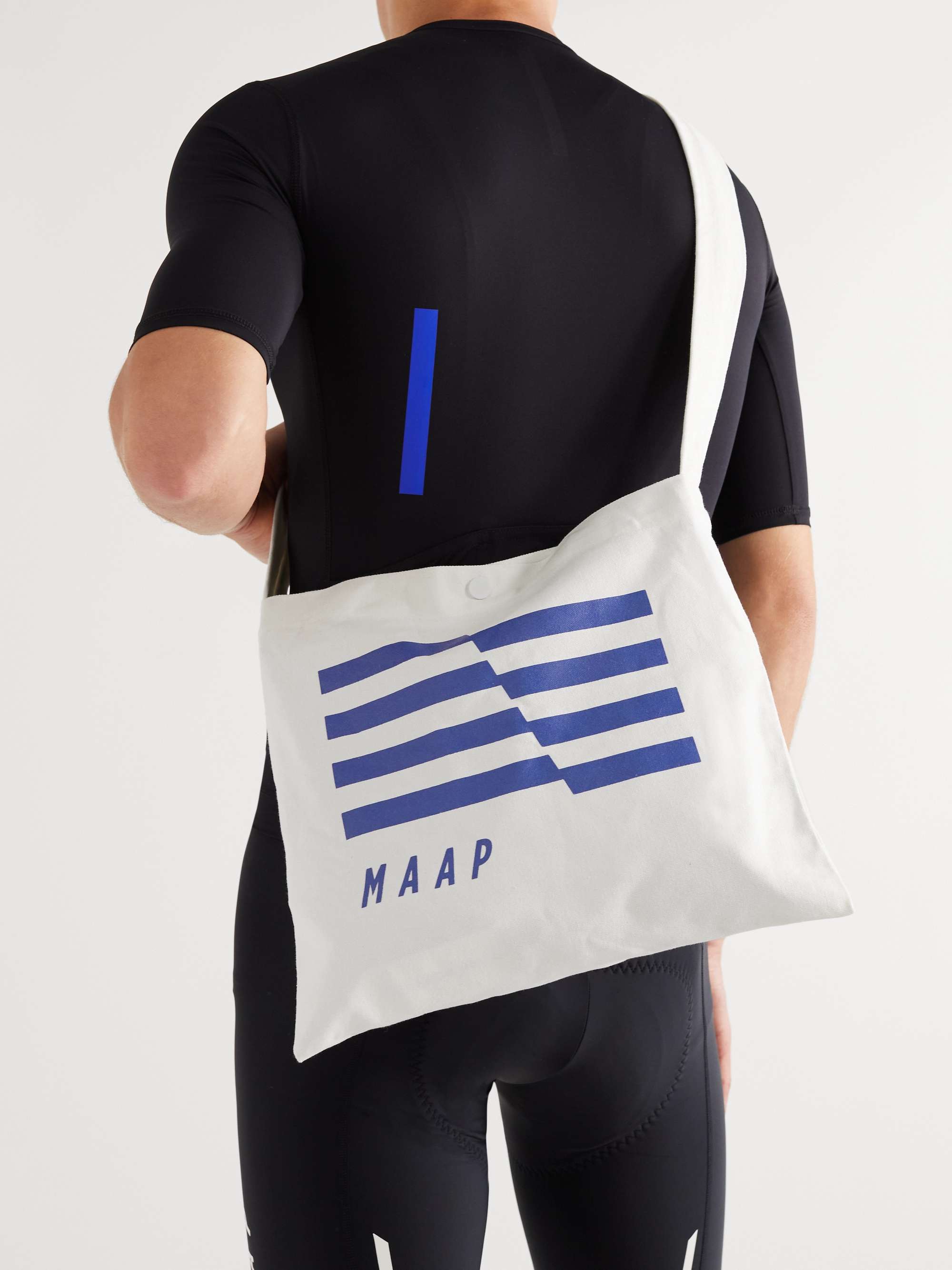Mens Bags Messenger bags MAAP M-flag Logo-print Cotton-canvas Cycling Messenger Bag in White for Men 