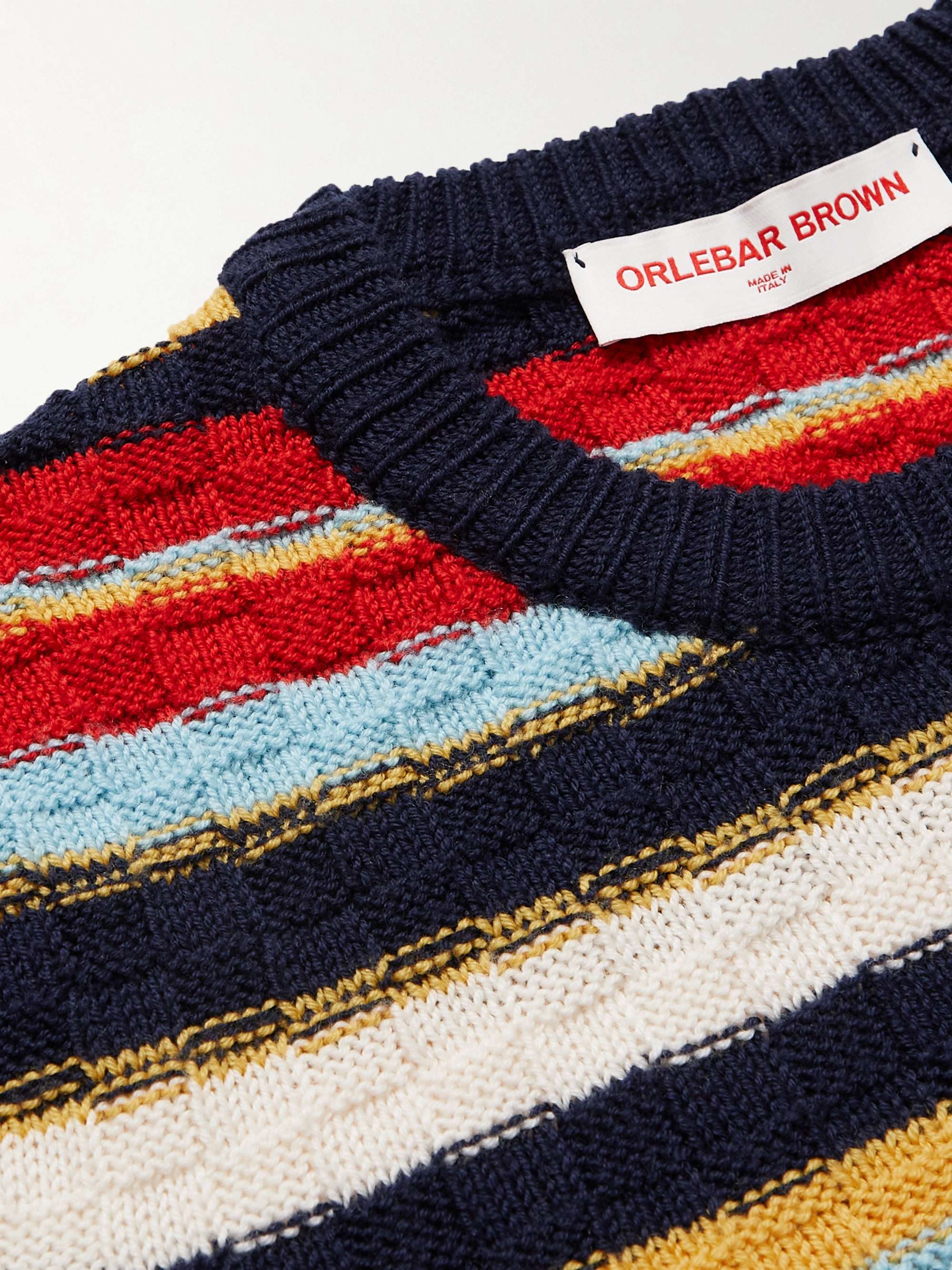 ORLEBAR BROWN Ethan Augustus Striped Merino Wool Sweater