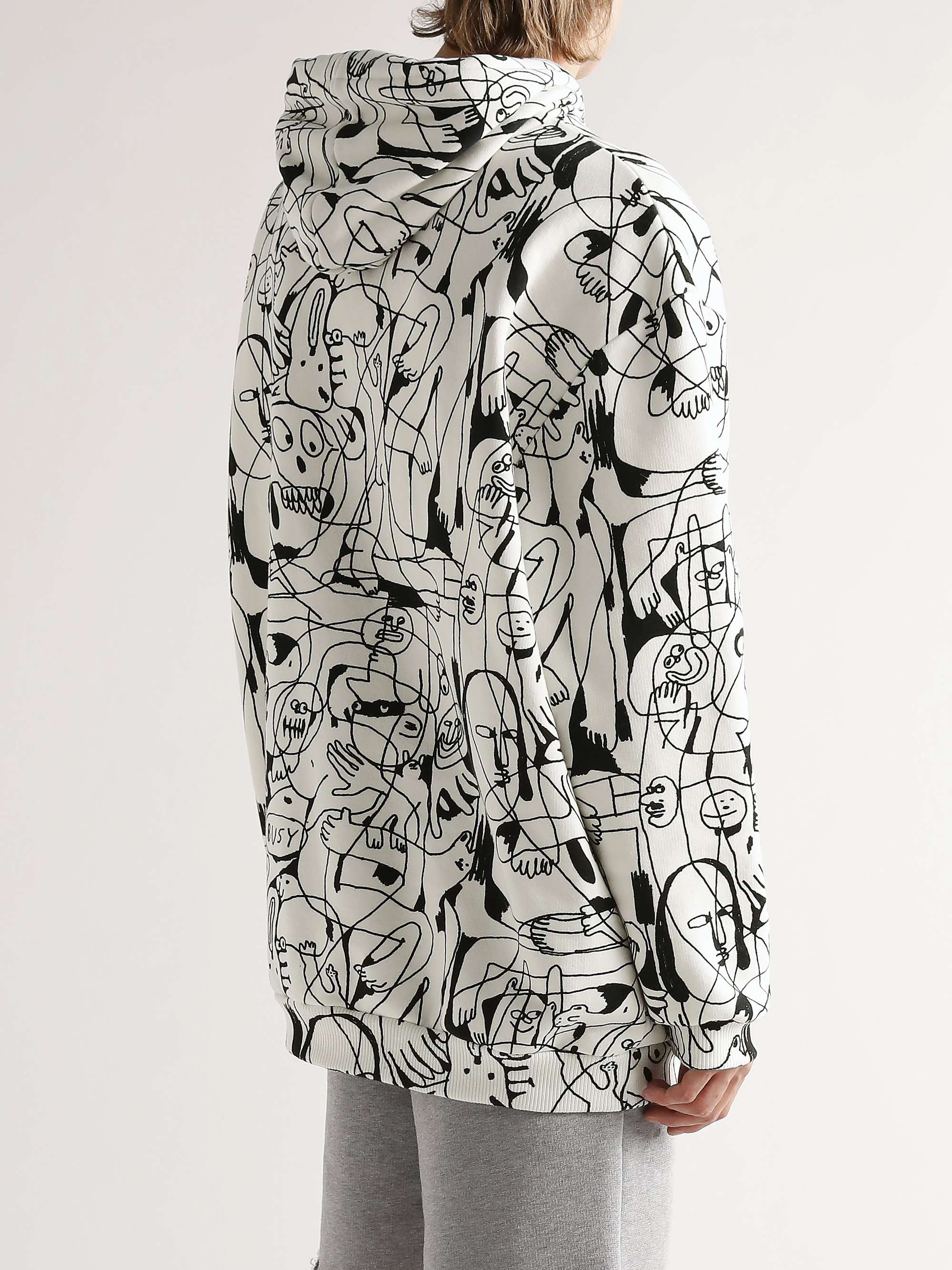 CELINE HOMME Printed Cotton-Jersey Hoodie