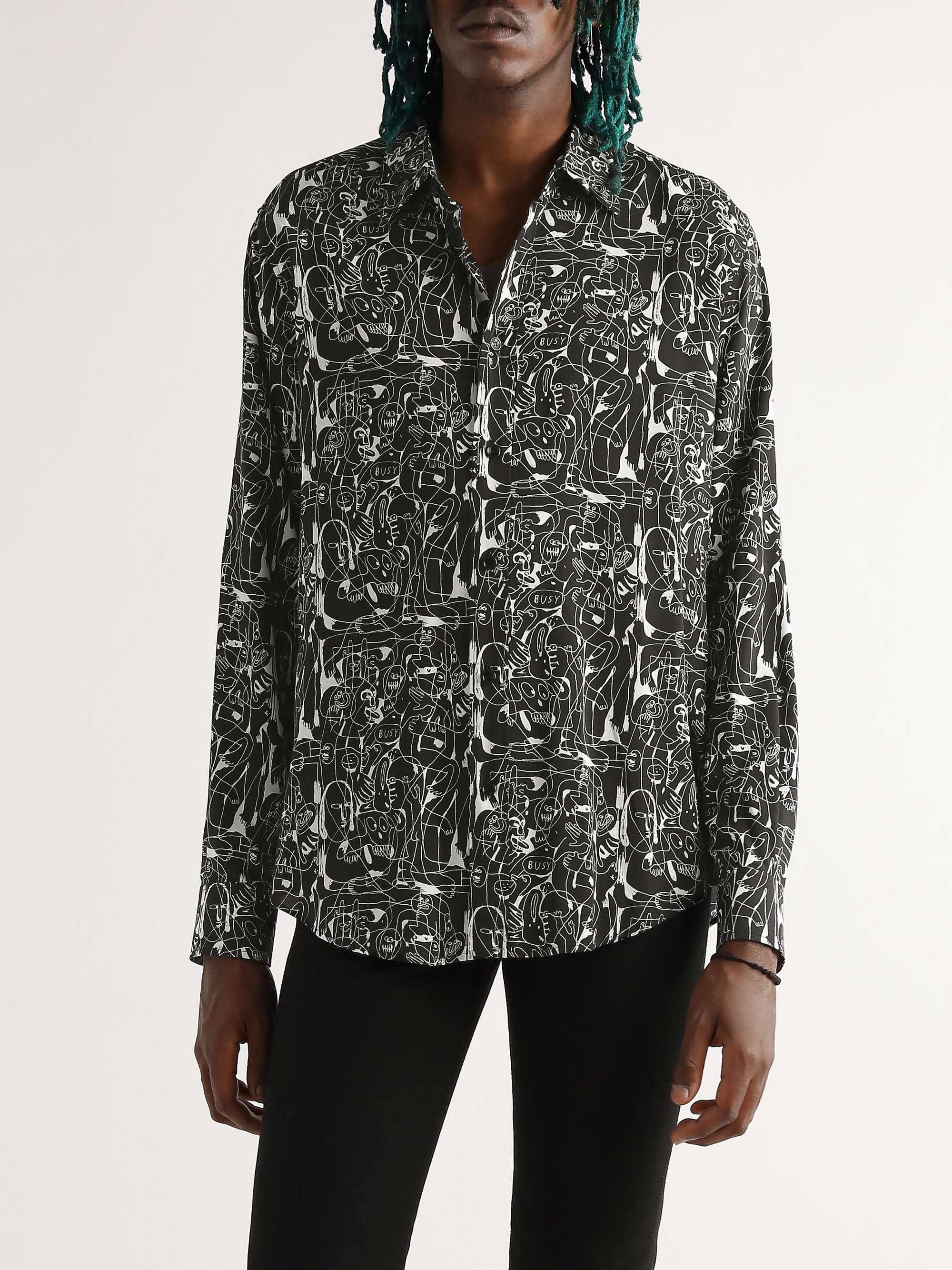 CELINE HOMME Printed Woven Shirt