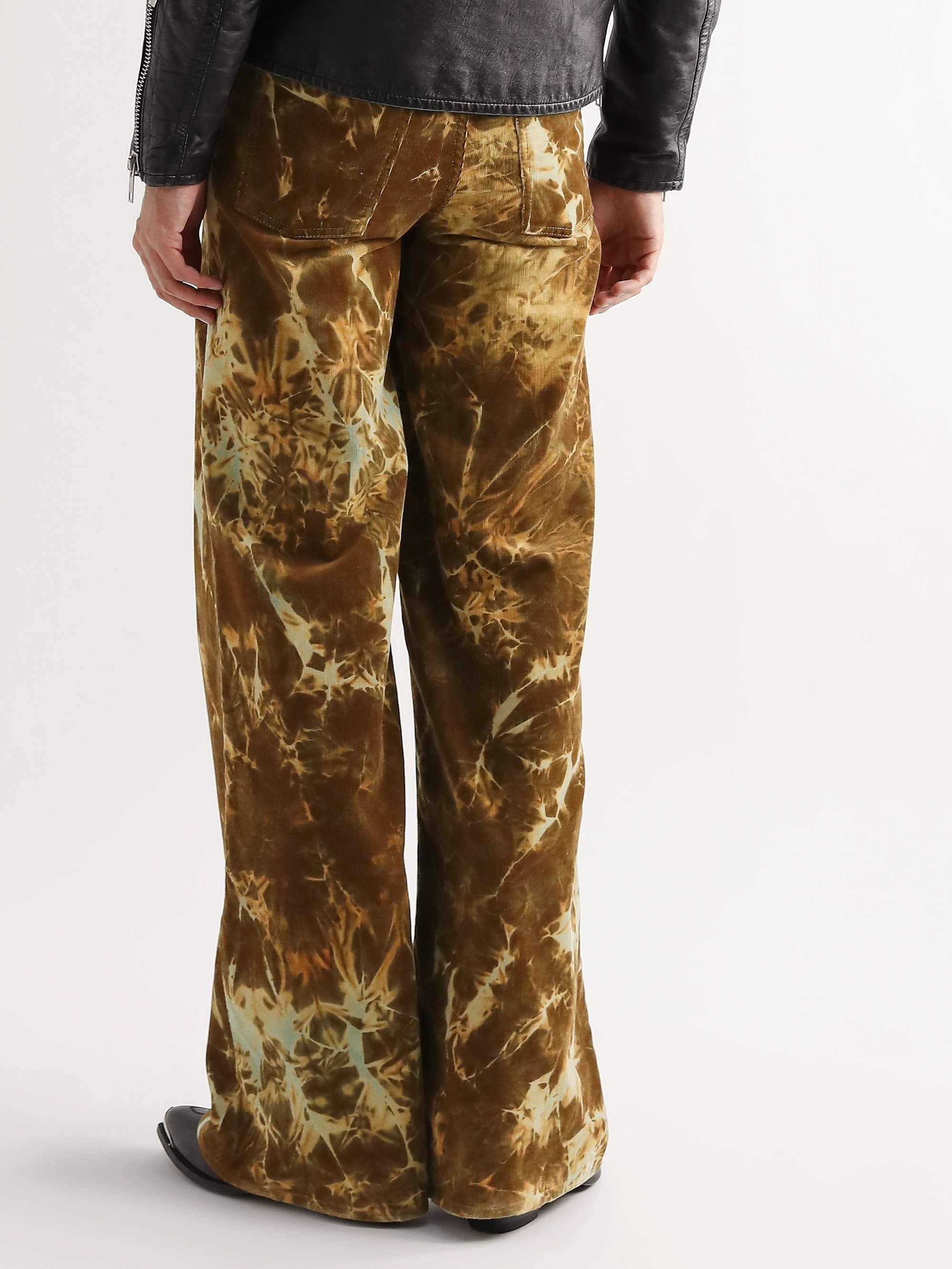CELINE HOMME Flared Tie-Dyed Jeans