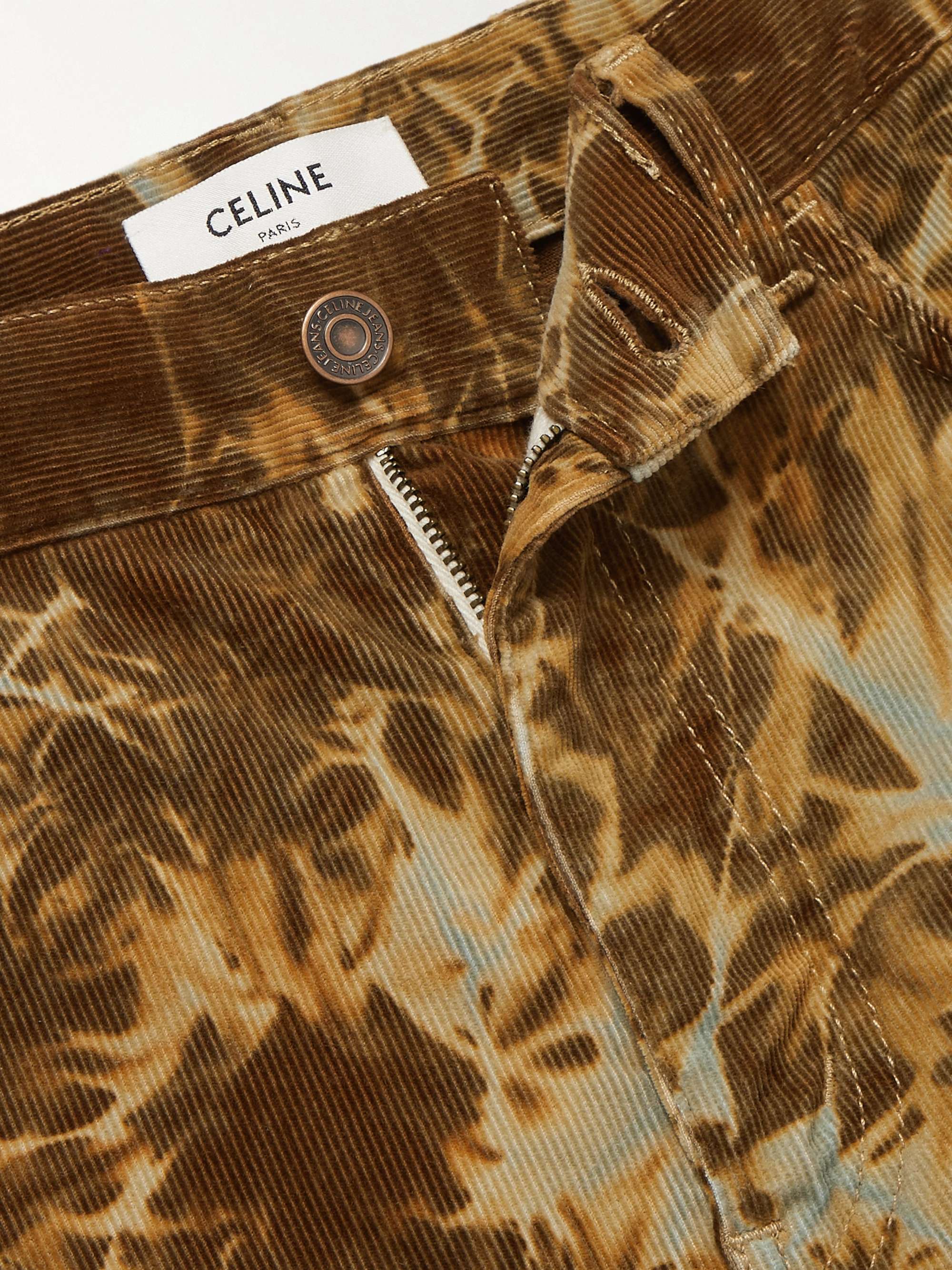 CELINE HOMME Flared Tie-Dyed Jeans