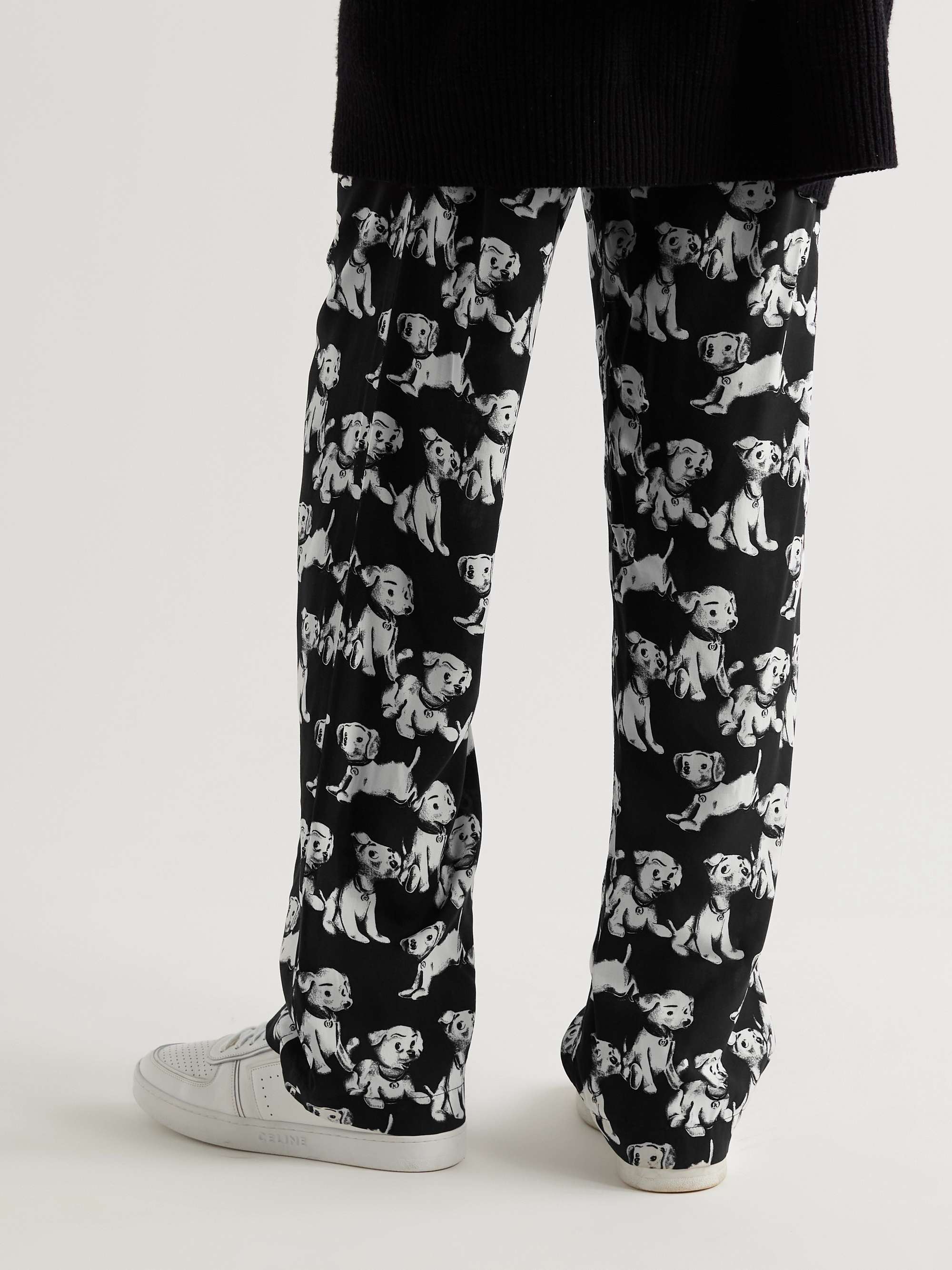 CELINE HOMME Straight-Leg Printed Woven Trousers
