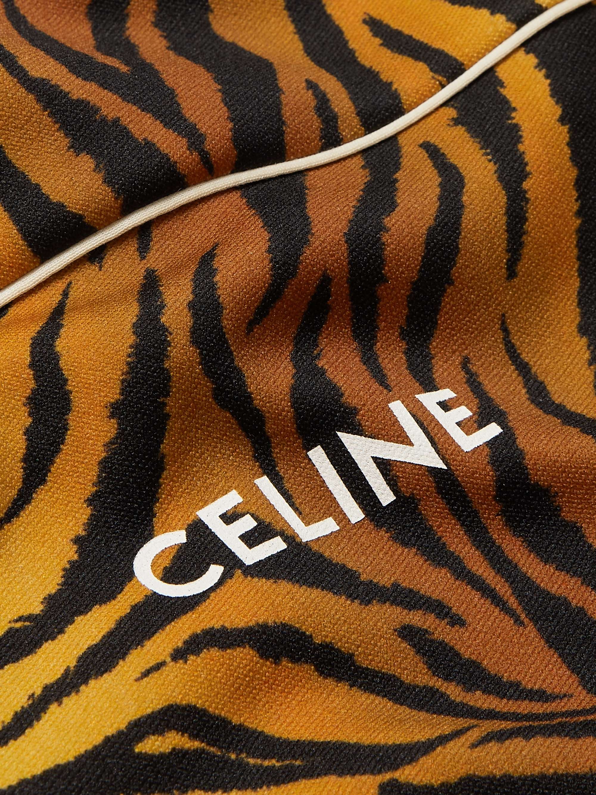 CELINE HOMME Tiger-Print Jersey Track Jacket
