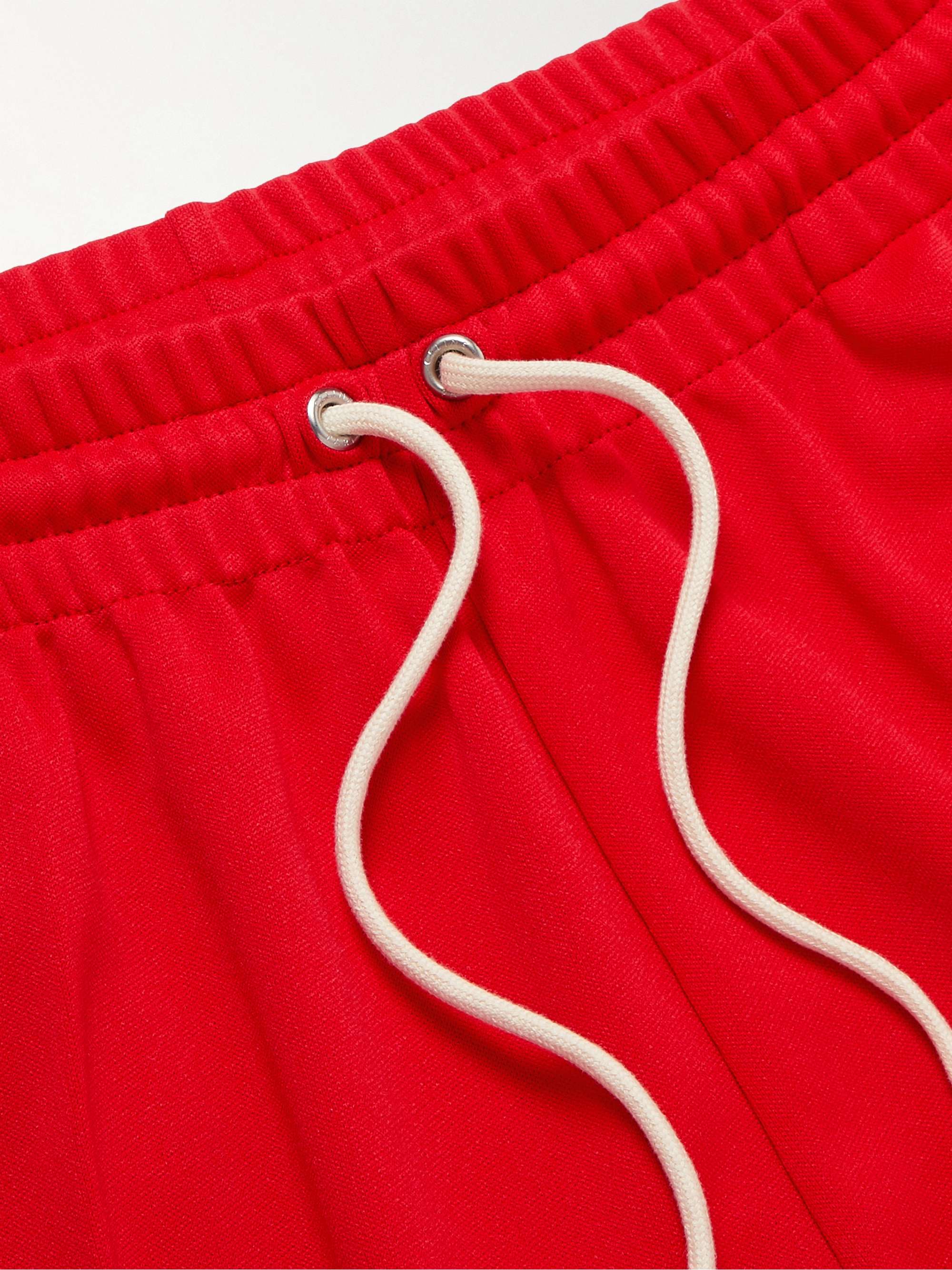CELINE HOMME Straight-Leg Logo-Print Jersey Track Pants