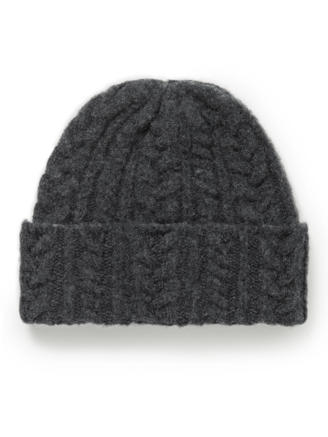 Howlin' Festival Cable-knit Lambswool Beanie In Gray
