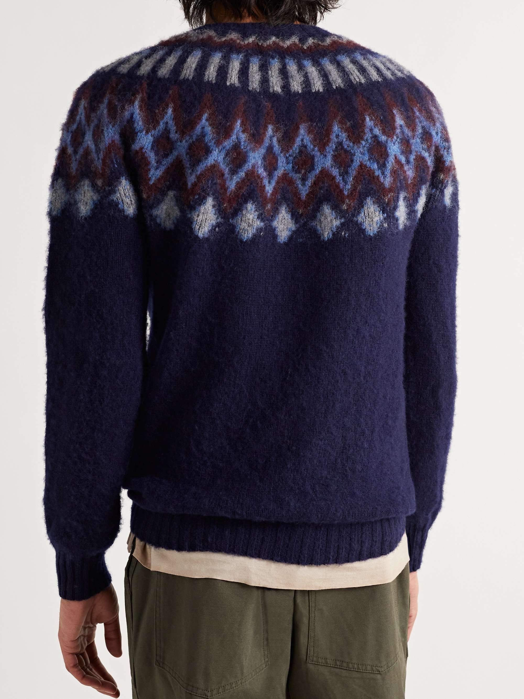 HOWLIN' Future Fantasy Fair Isle Brushed-Wool Sweater