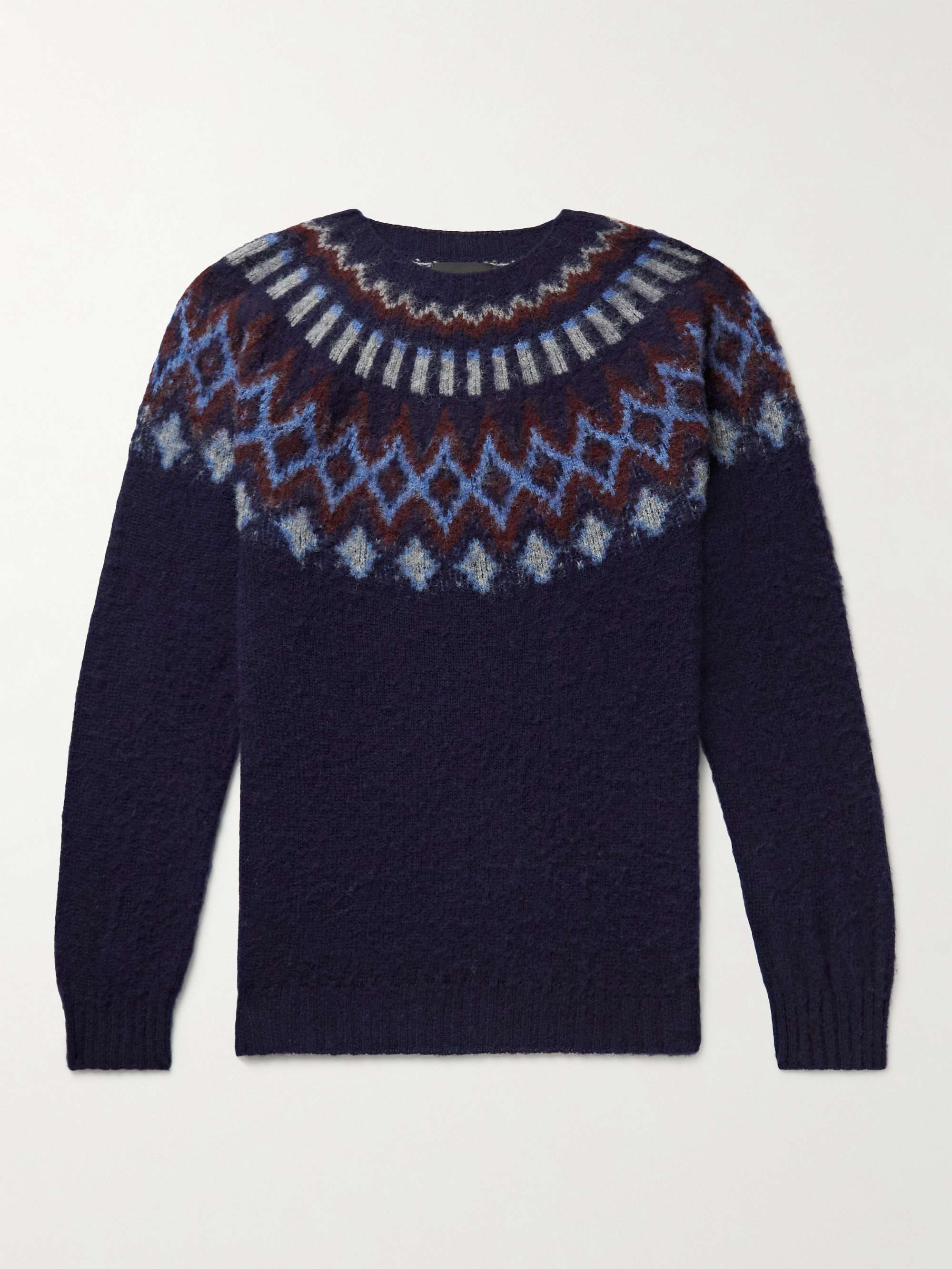 HOWLIN' Future Fantasy Fair Isle Brushed-Wool Sweater