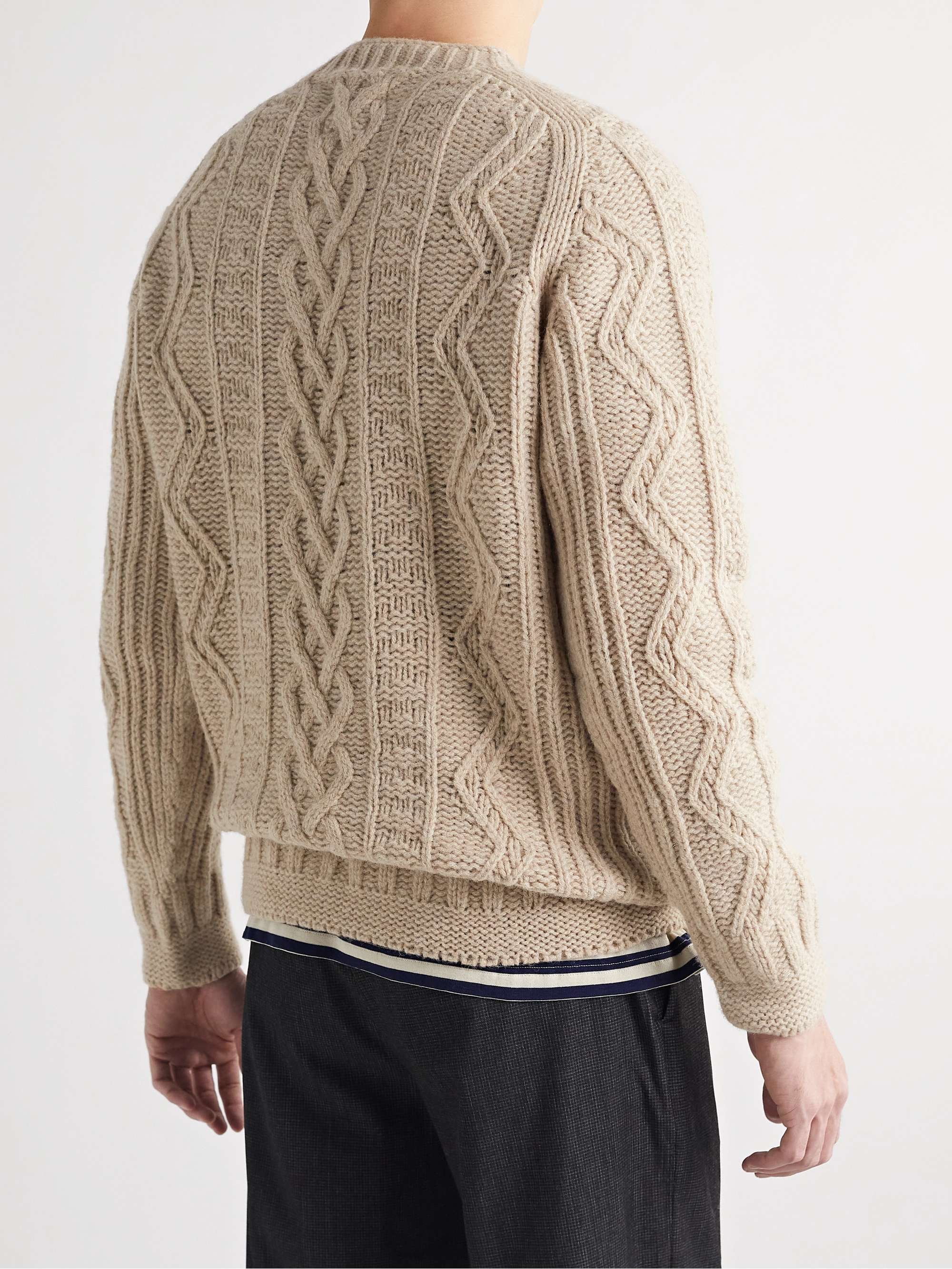 HOWLIN' Super Cult Slim-Fit Cable-Knit Virgin Wool Sweater