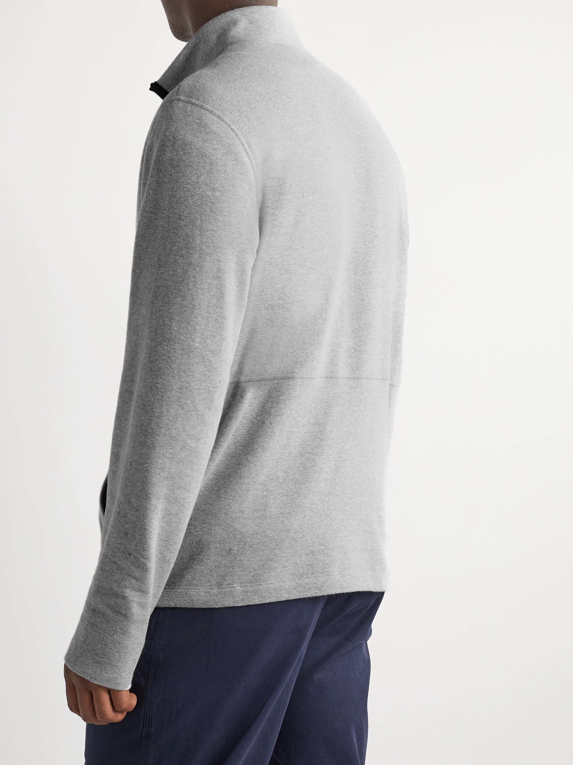 JAMES PERSE Cotton-Blend Jersey Half-Zip Sweatshirt