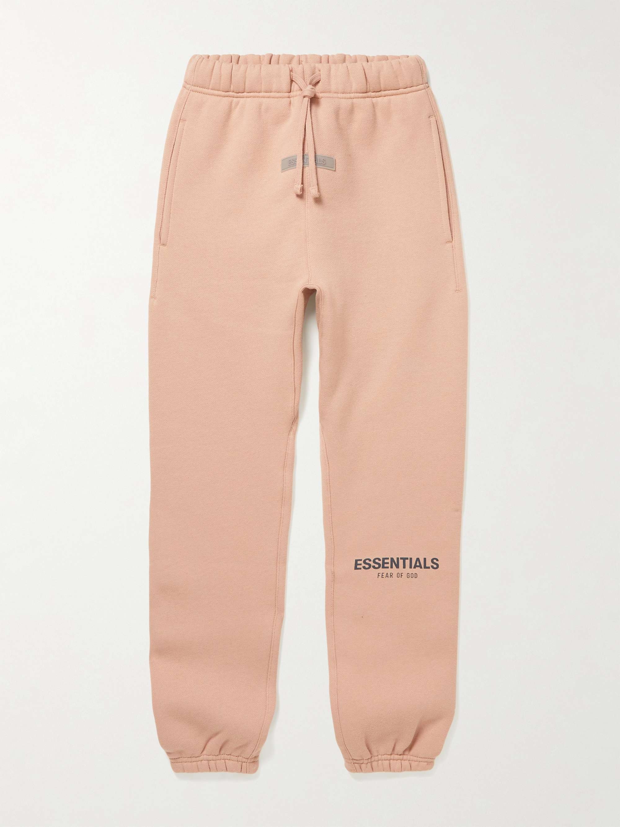 피어오브갓 에센셜 키즈 스웻팬츠 FEAR OF GOD ESSENTIALS KIDS Logo-Print Cotton-Blend Jersey Drawstring Sweatpants,Pink
