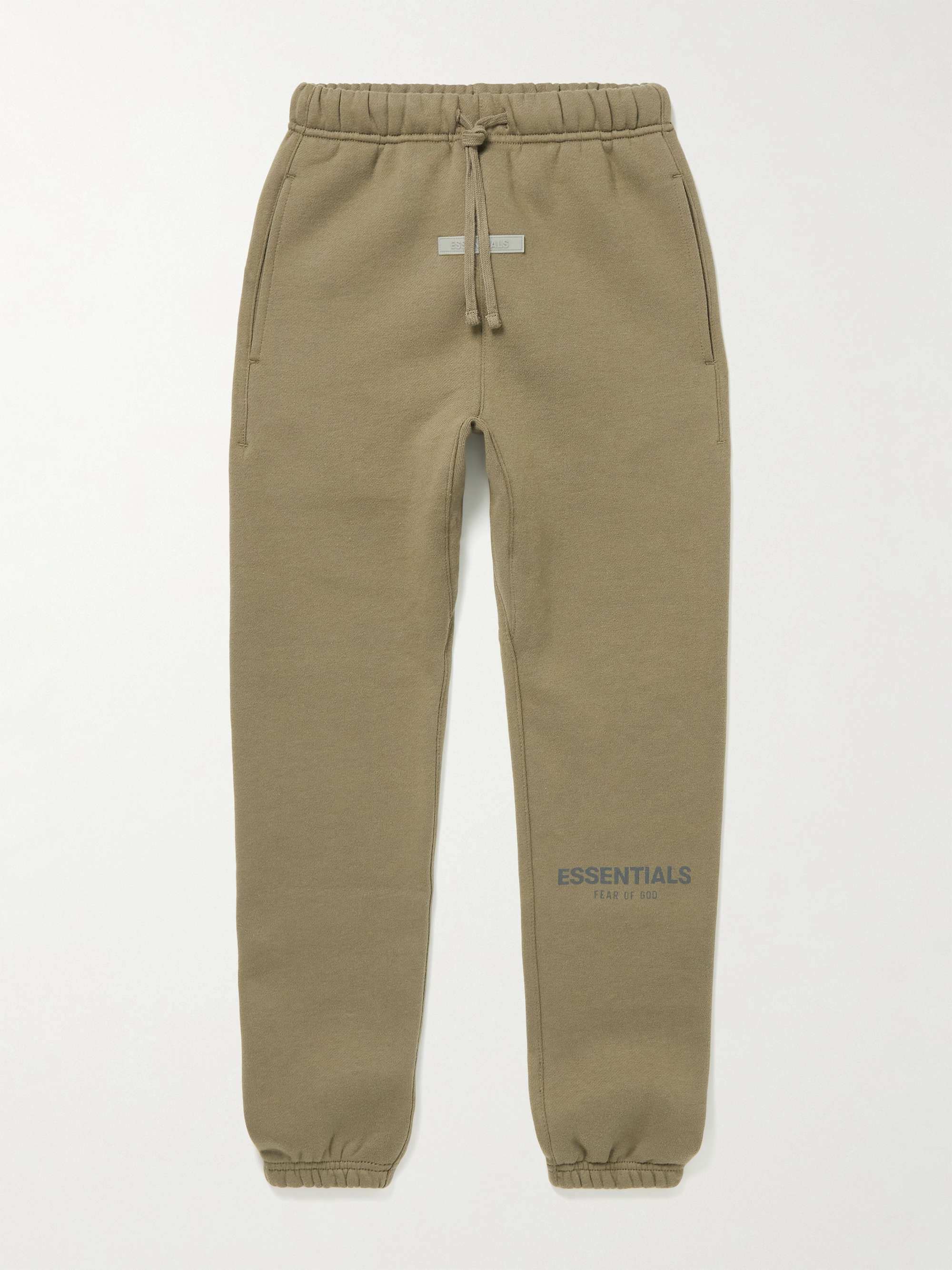 피어오브갓 에센셜 키즈 스웻팬츠 FEAR OF GOD ESSENTIALS KIDS Logo-Print Cotton-Blend Jersey Drawstring Sweatpants,Light brown