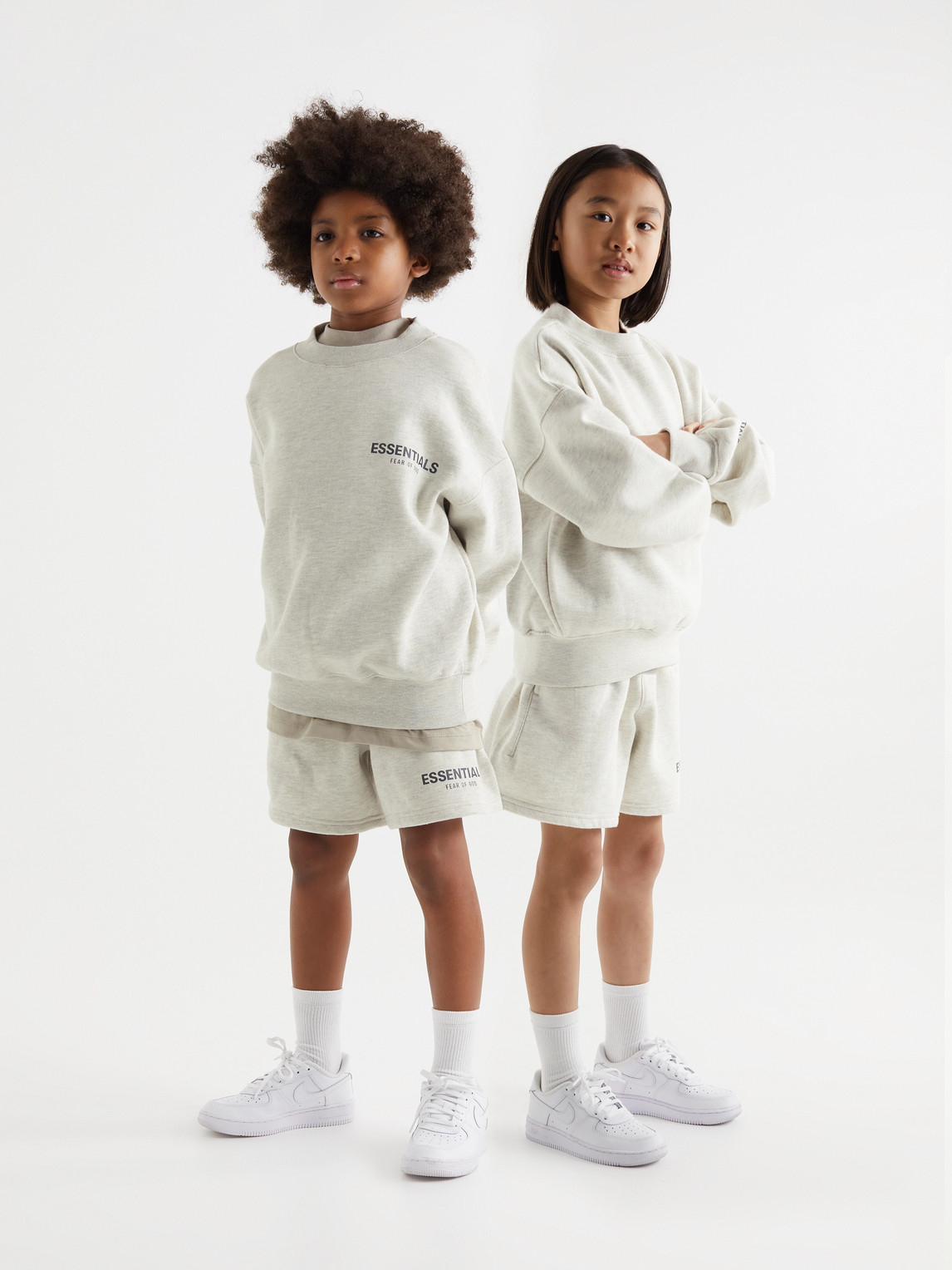 Fear of God Essentials Kids Logo-Print Cotton-Blend Jersey Mock-Neck Sweatshirt