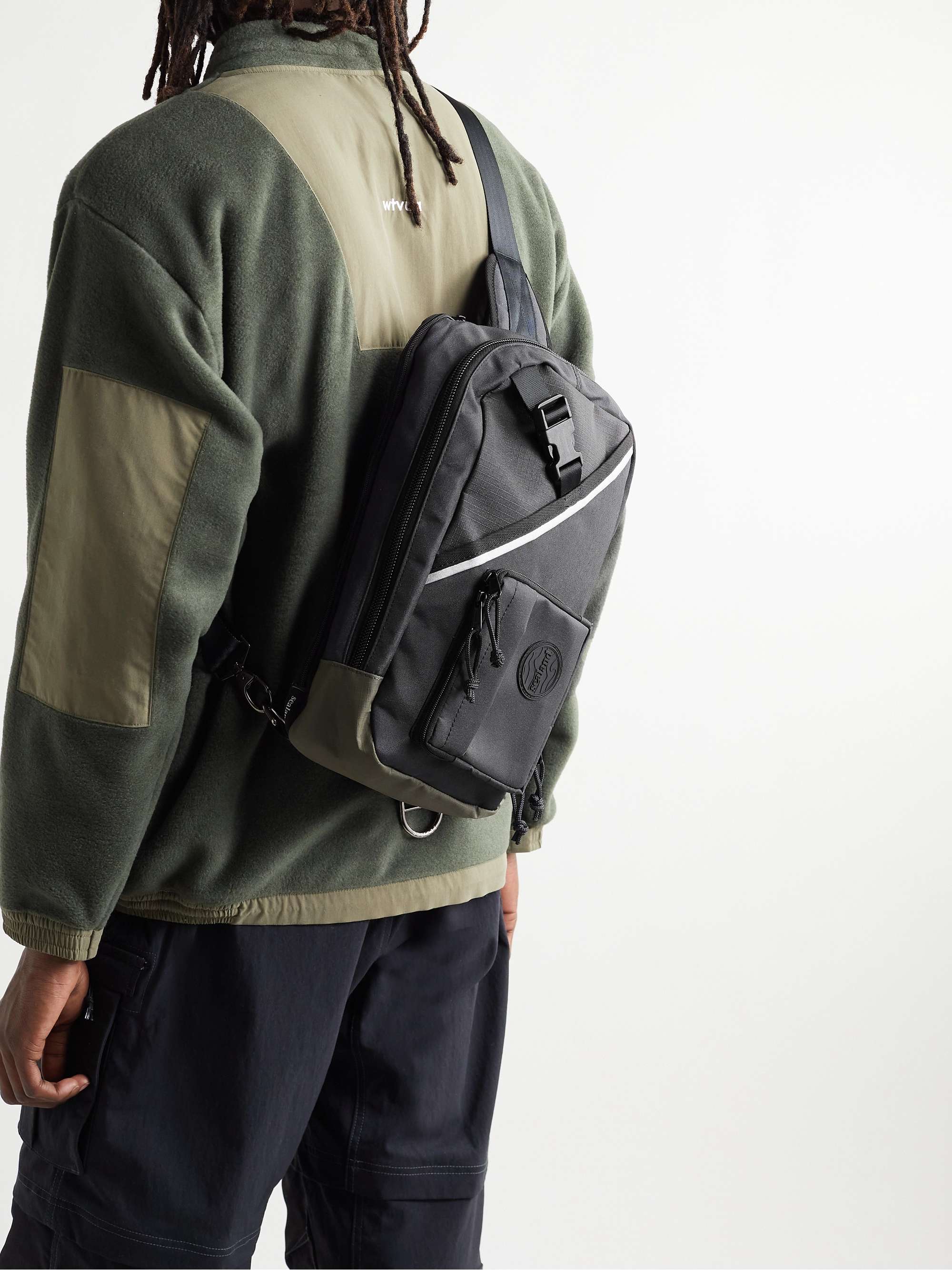 SEALAND GEAR Bloc Colour-Block Upcycled Canvas and Ripstop Sling Backpack