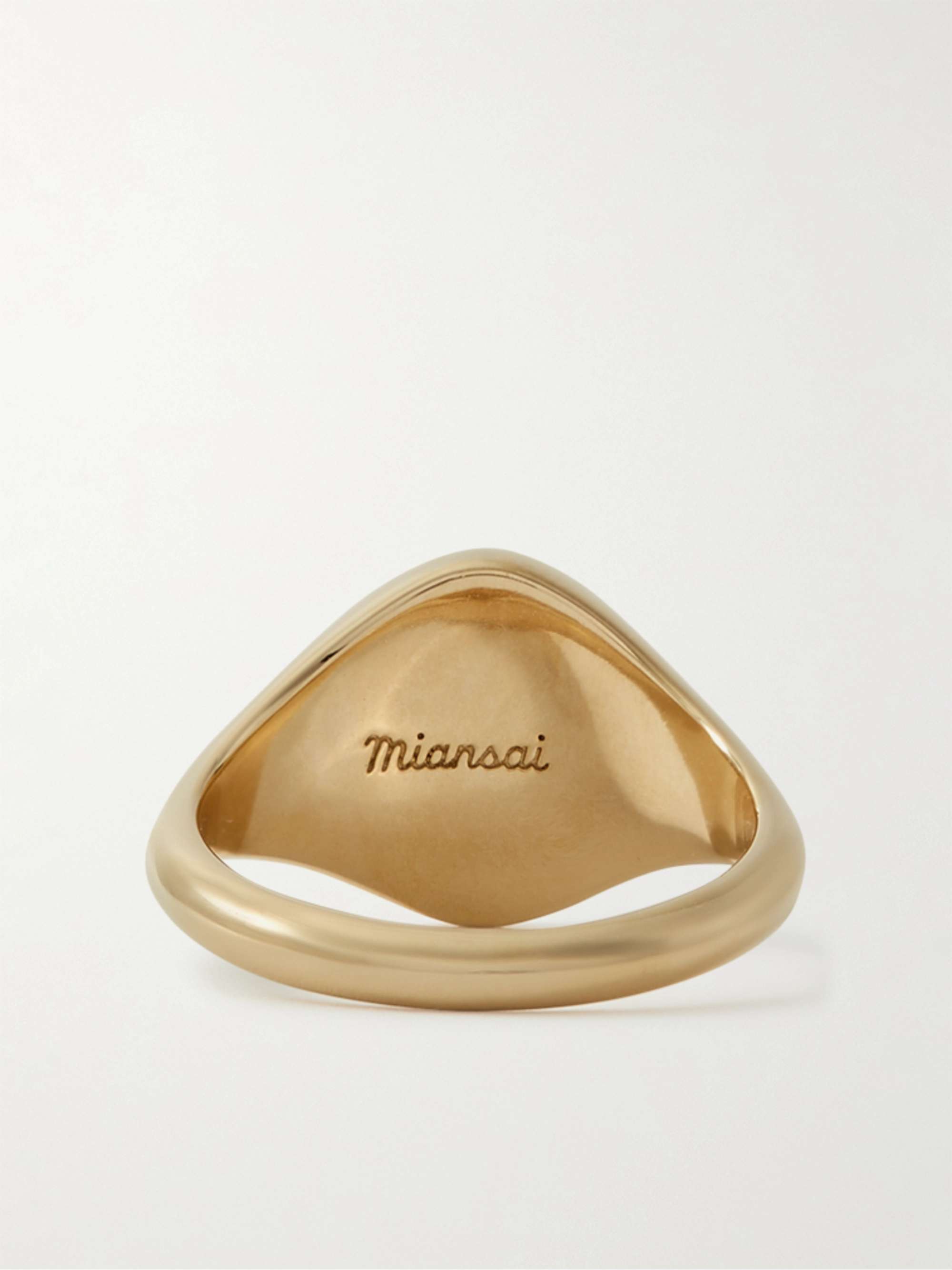 MIANSAI Gold Vermeil and Enamel Signet Ring