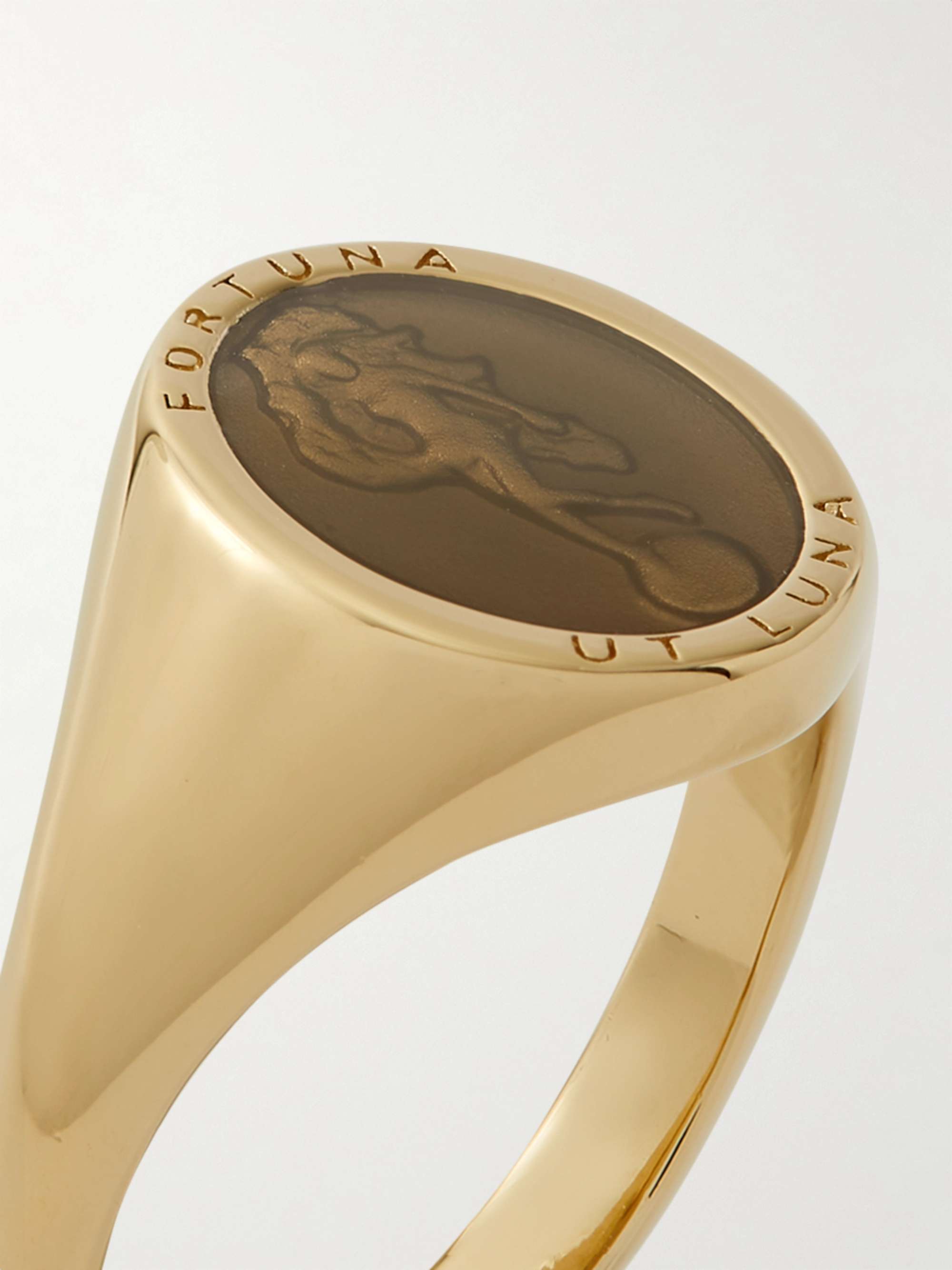 MIANSAI Gold Vermeil and Enamel Signet Ring