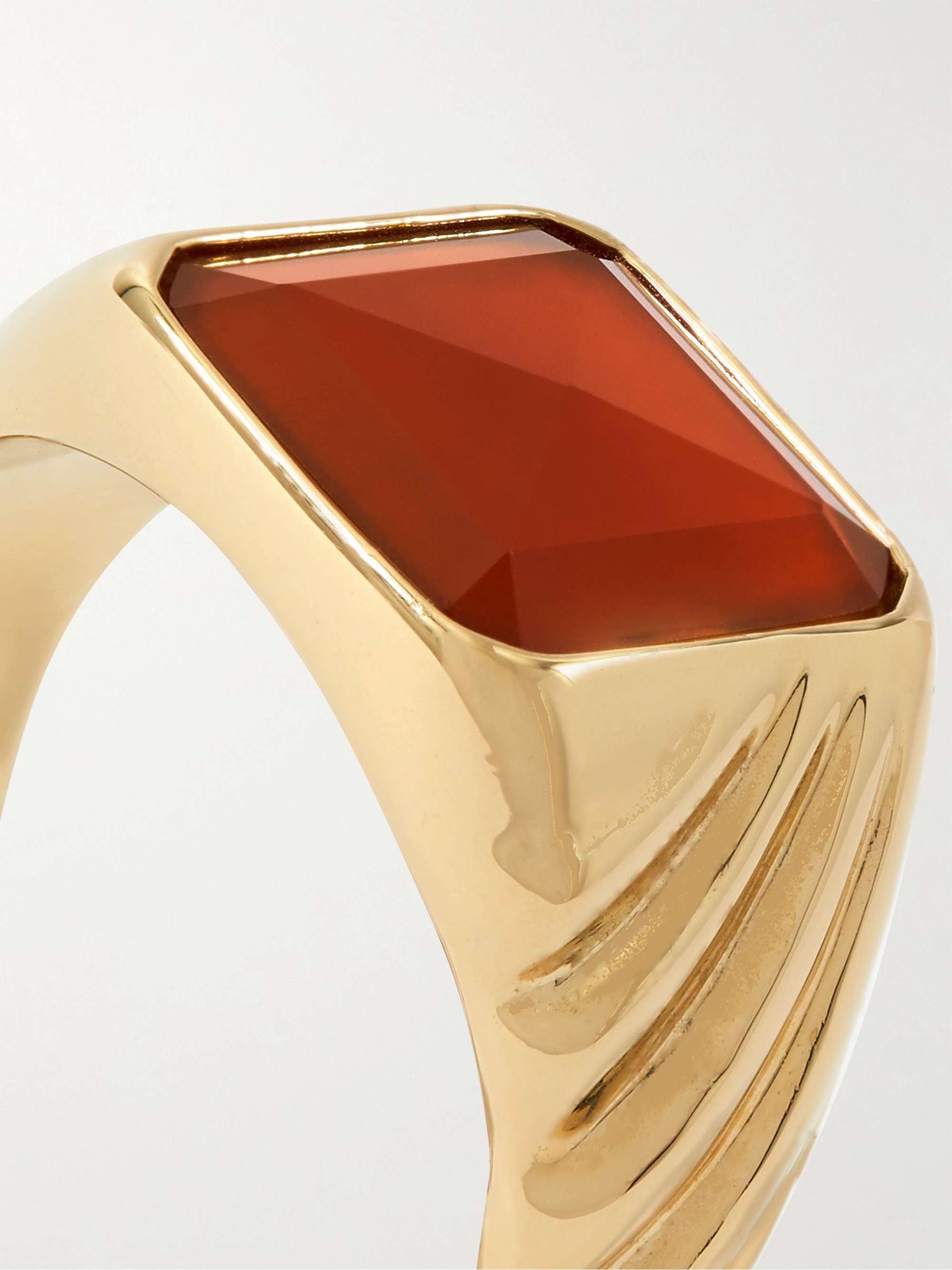 MIANSAI Gold Vermeil and Agate Signet Ring