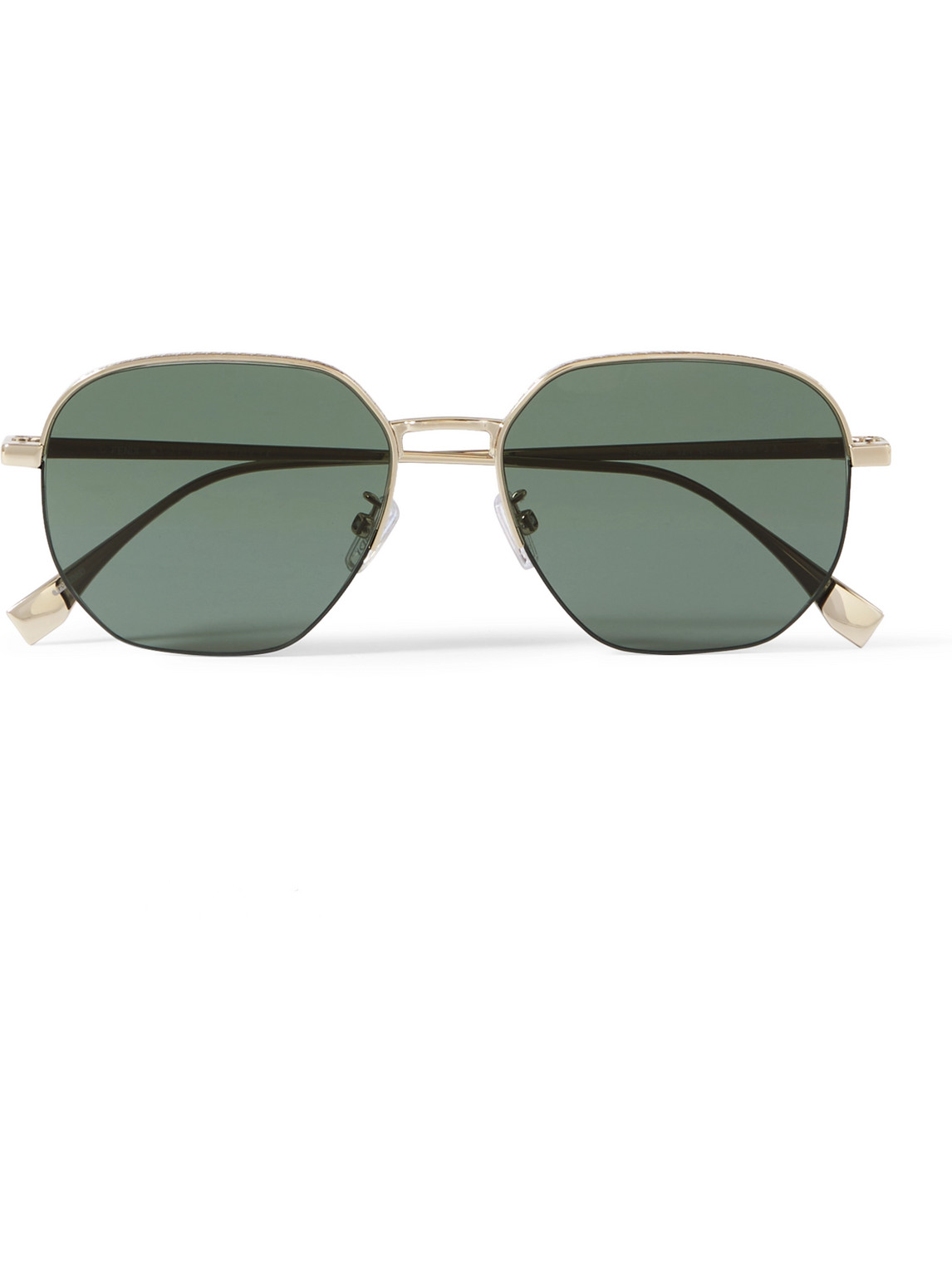 Gold-Tone Round-Frame Sunglasses