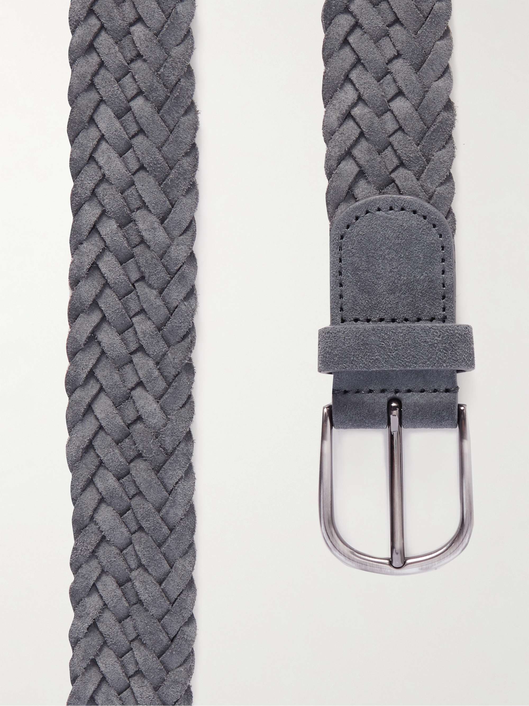 ANDERSON'S 3.5cm Woven Suede Belt