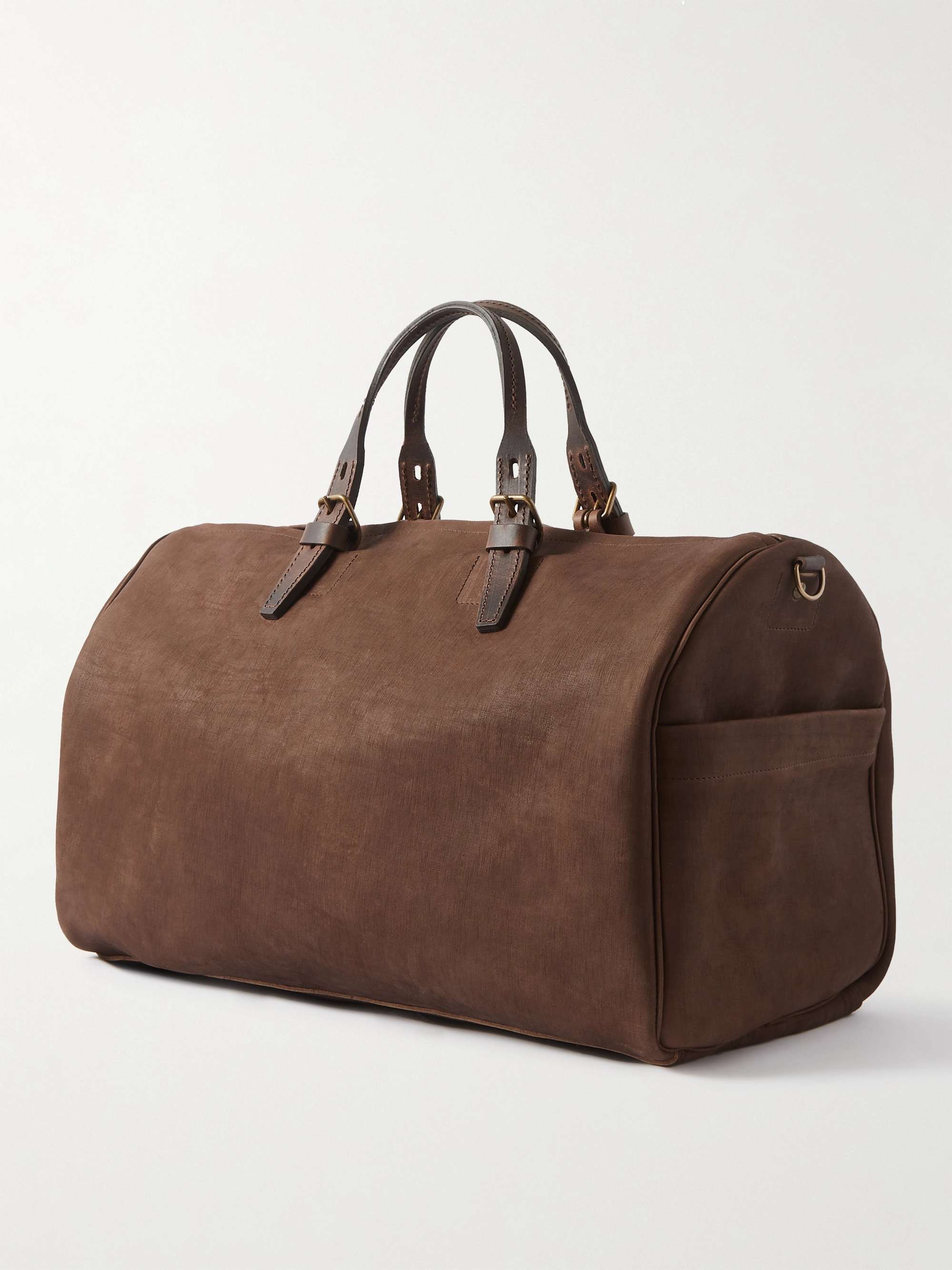 BLEU DE CHAUFFE Waxed-Leather Weekend Bag