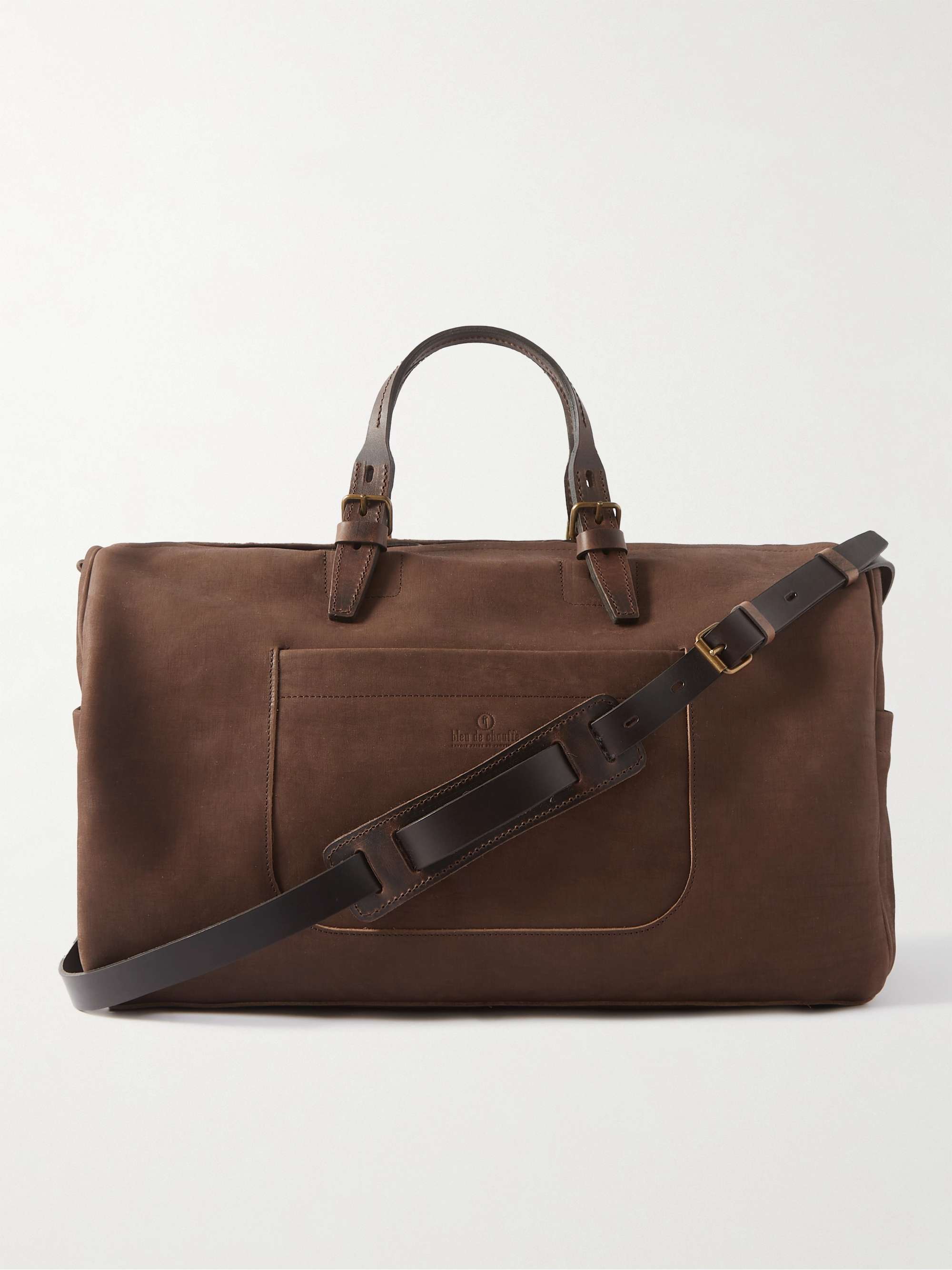 BLEU DE CHAUFFE Waxed-Leather Weekend Bag