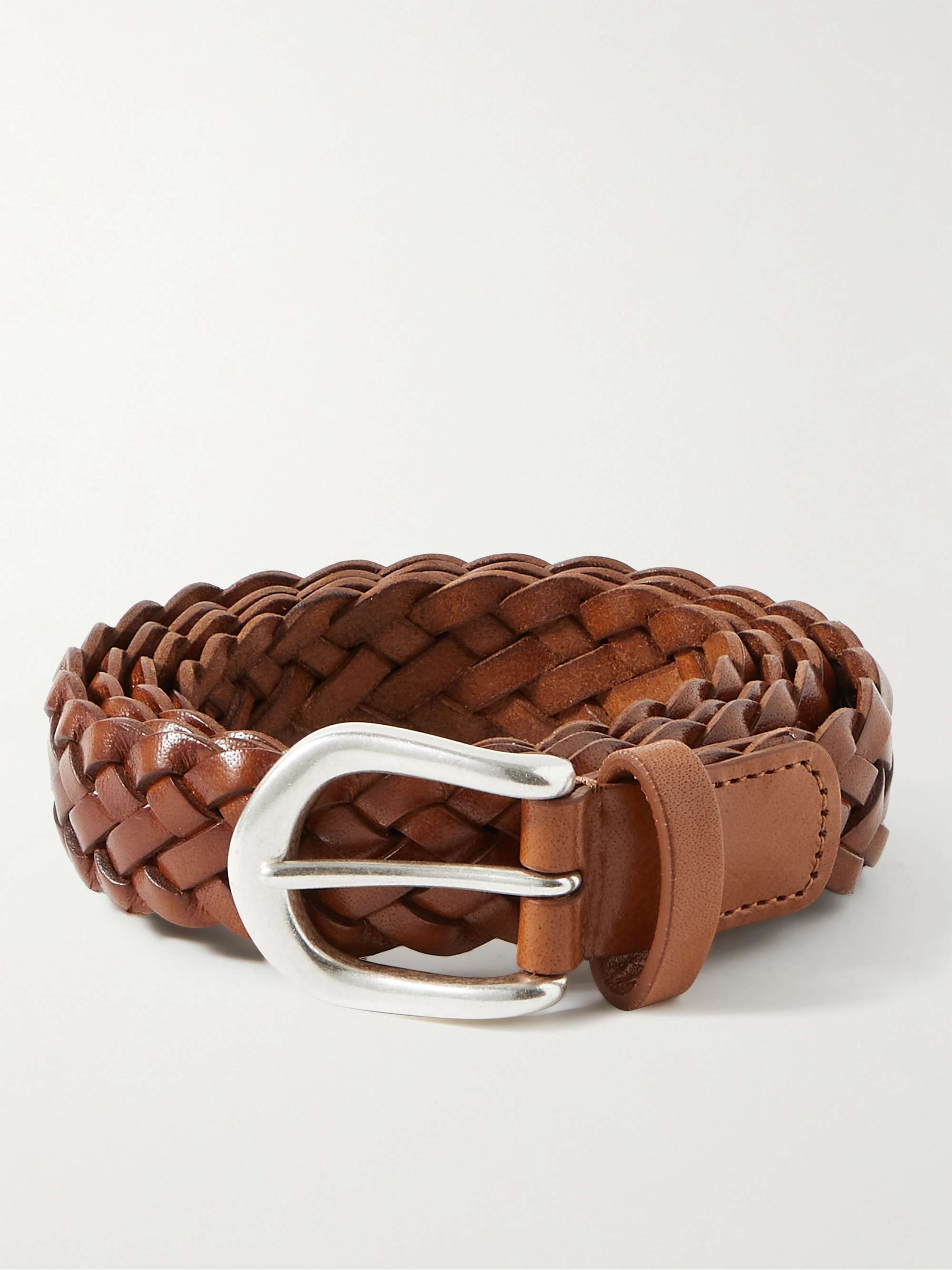 ANDERSON'S 2.5cm Woven Leather Belt