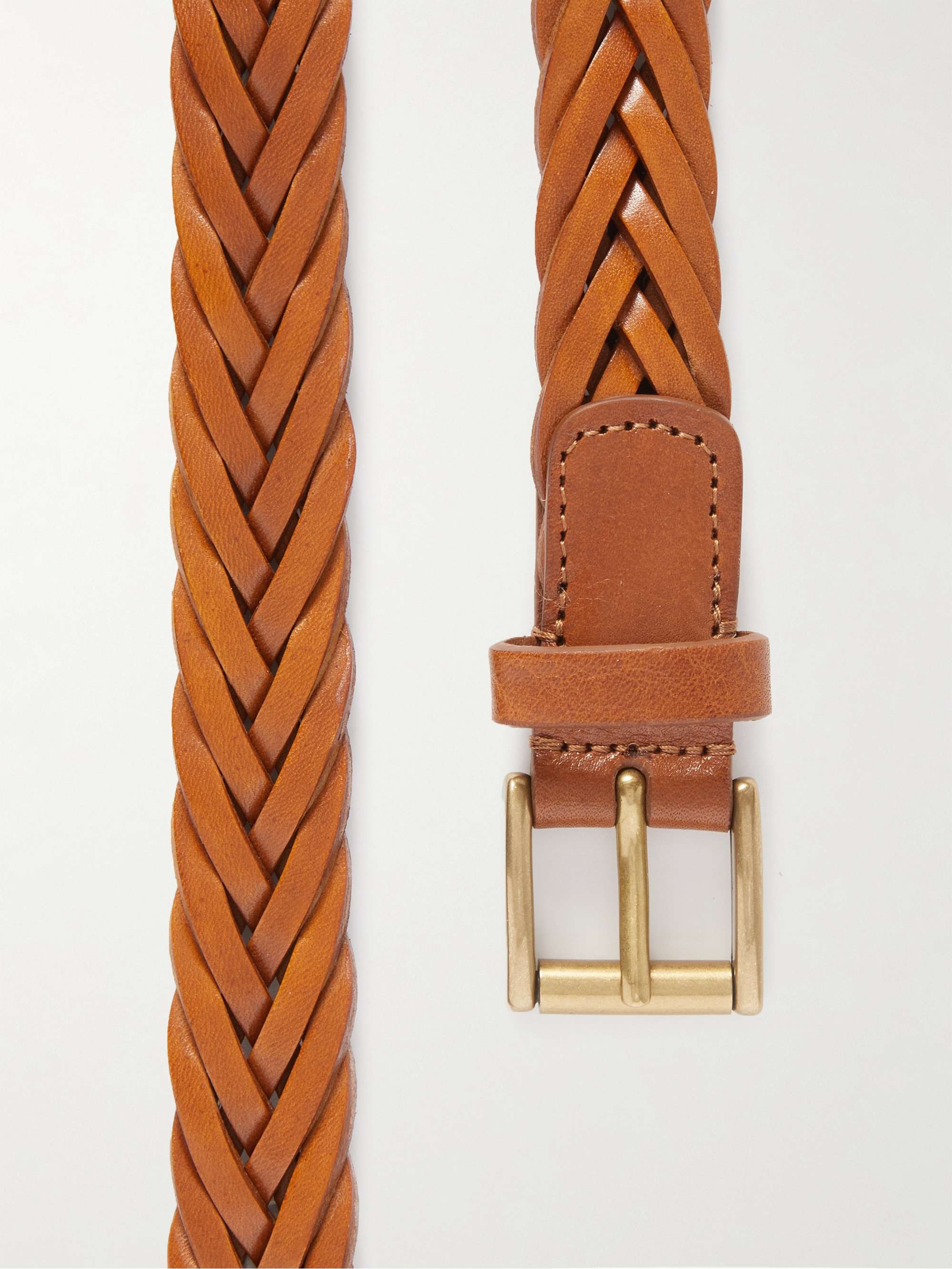 ANDERSON'S 2.5cm Woven Leather Belt