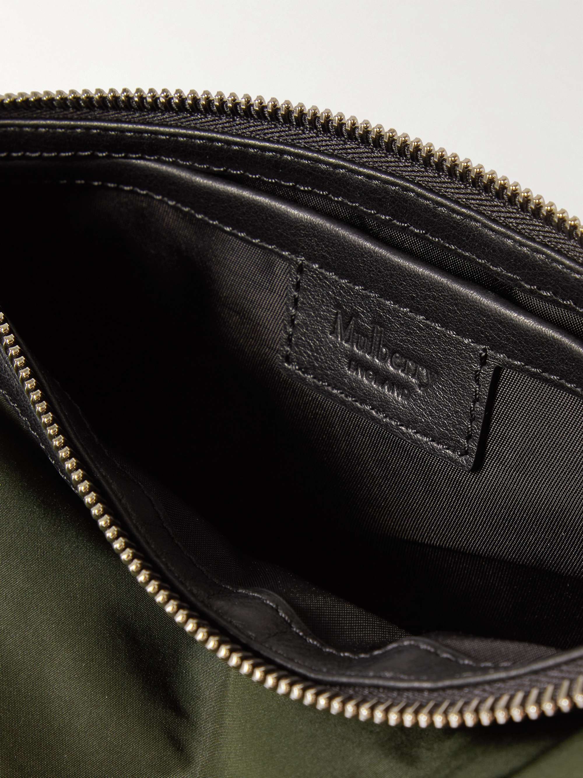 MULBERRY Leather-Trimmed Padded Recycled Nylon Messenger Bag