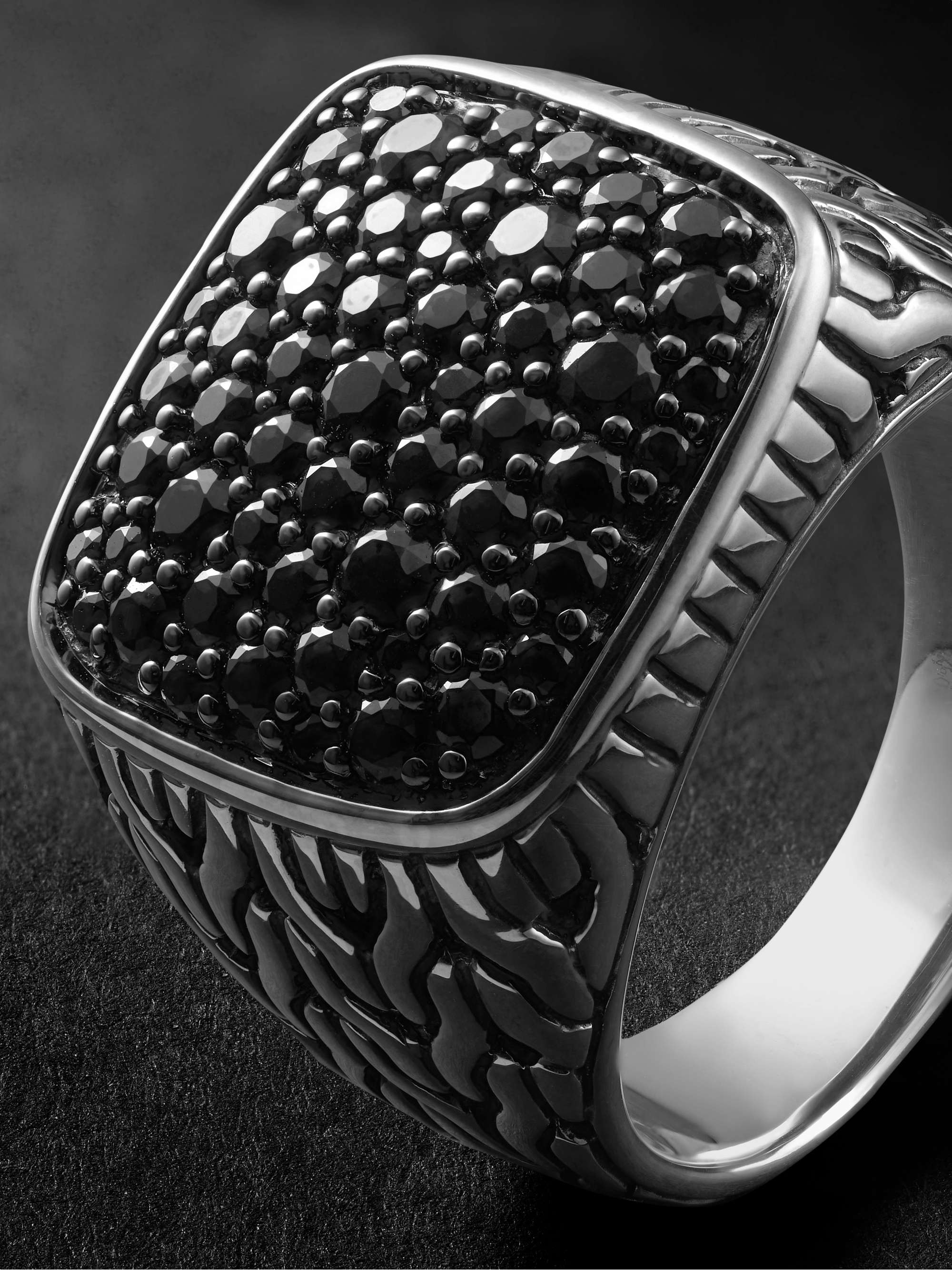 Silver Silver Black Sapphire Signet Ring | JOHN HARDY | MR PORTER