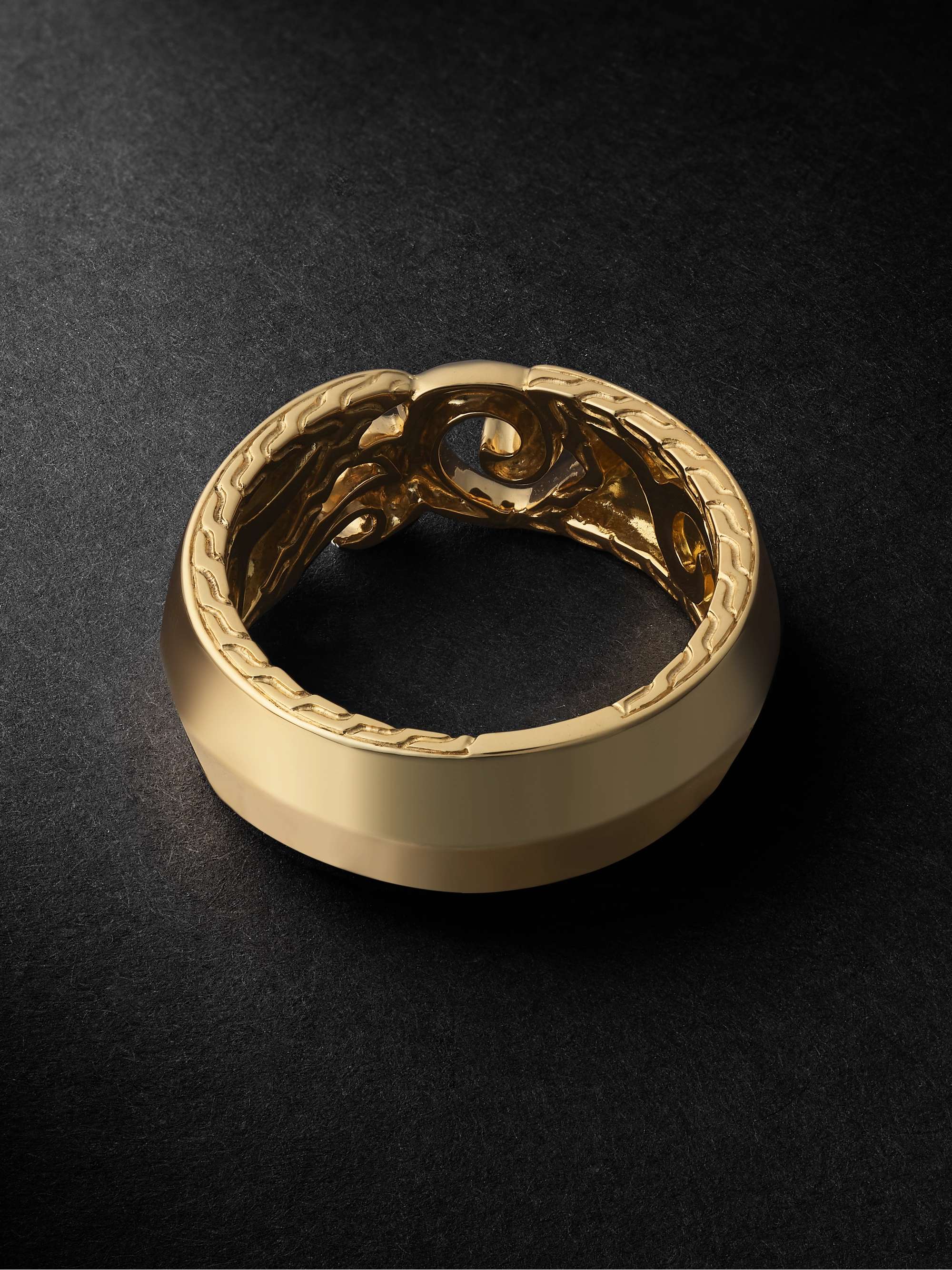 JOHN HARDY Keris Dagger Engraved Gold Ring