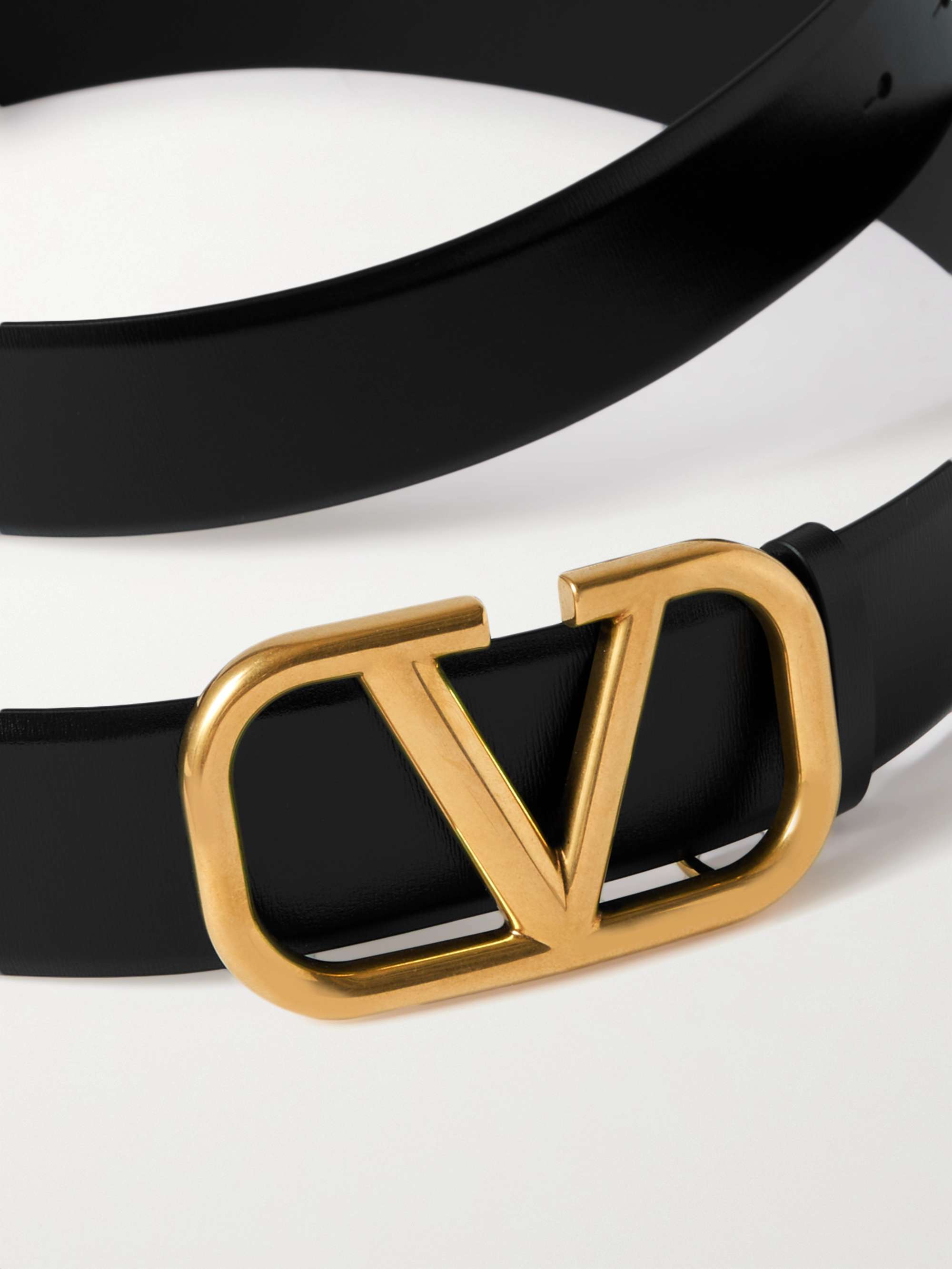 VALENTINO Valentino Garavani 4cm V-Logo Leather Belt