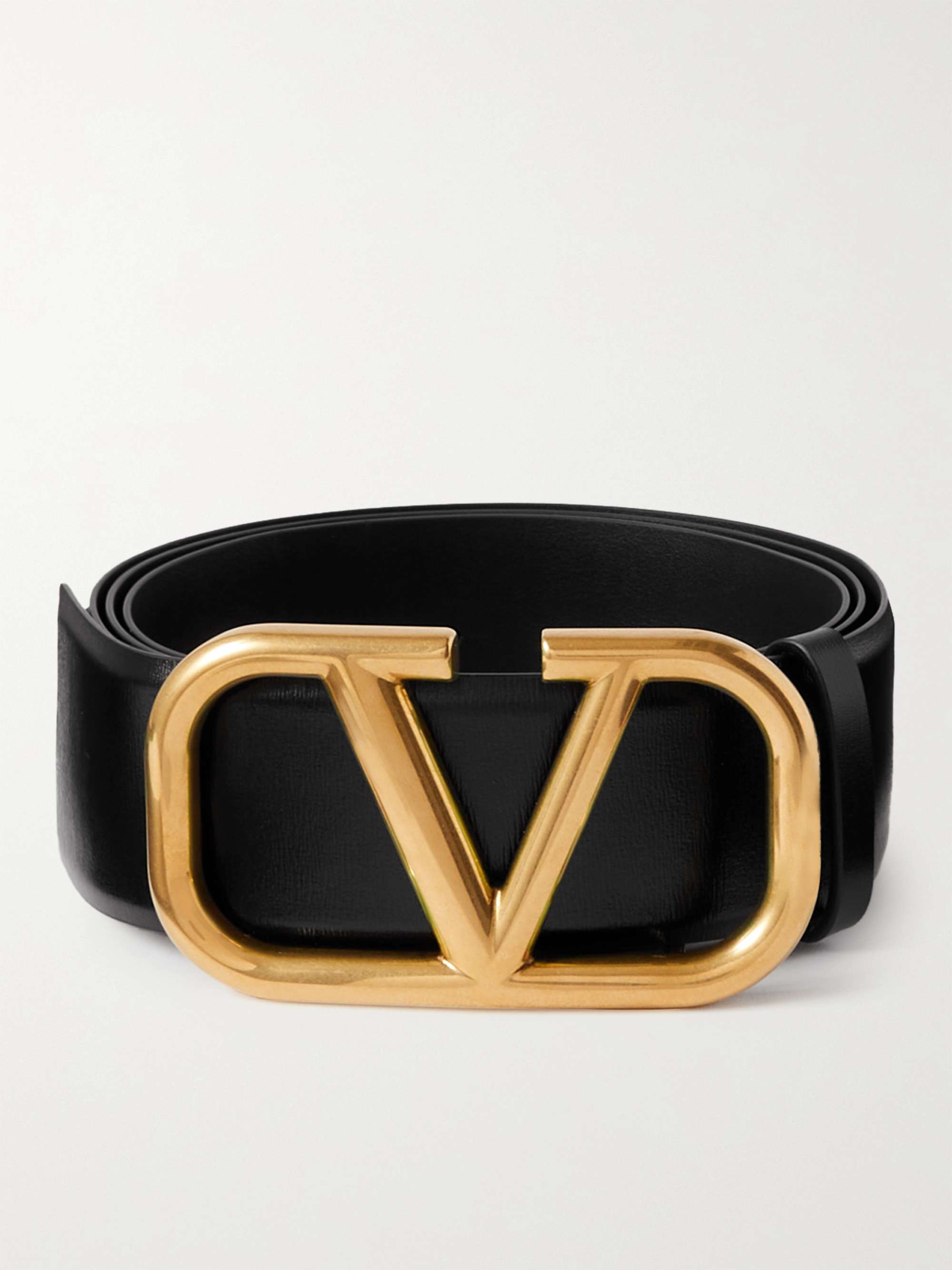 VALENTINO Valentino Garavani 4cm V-Logo Leather Belt
