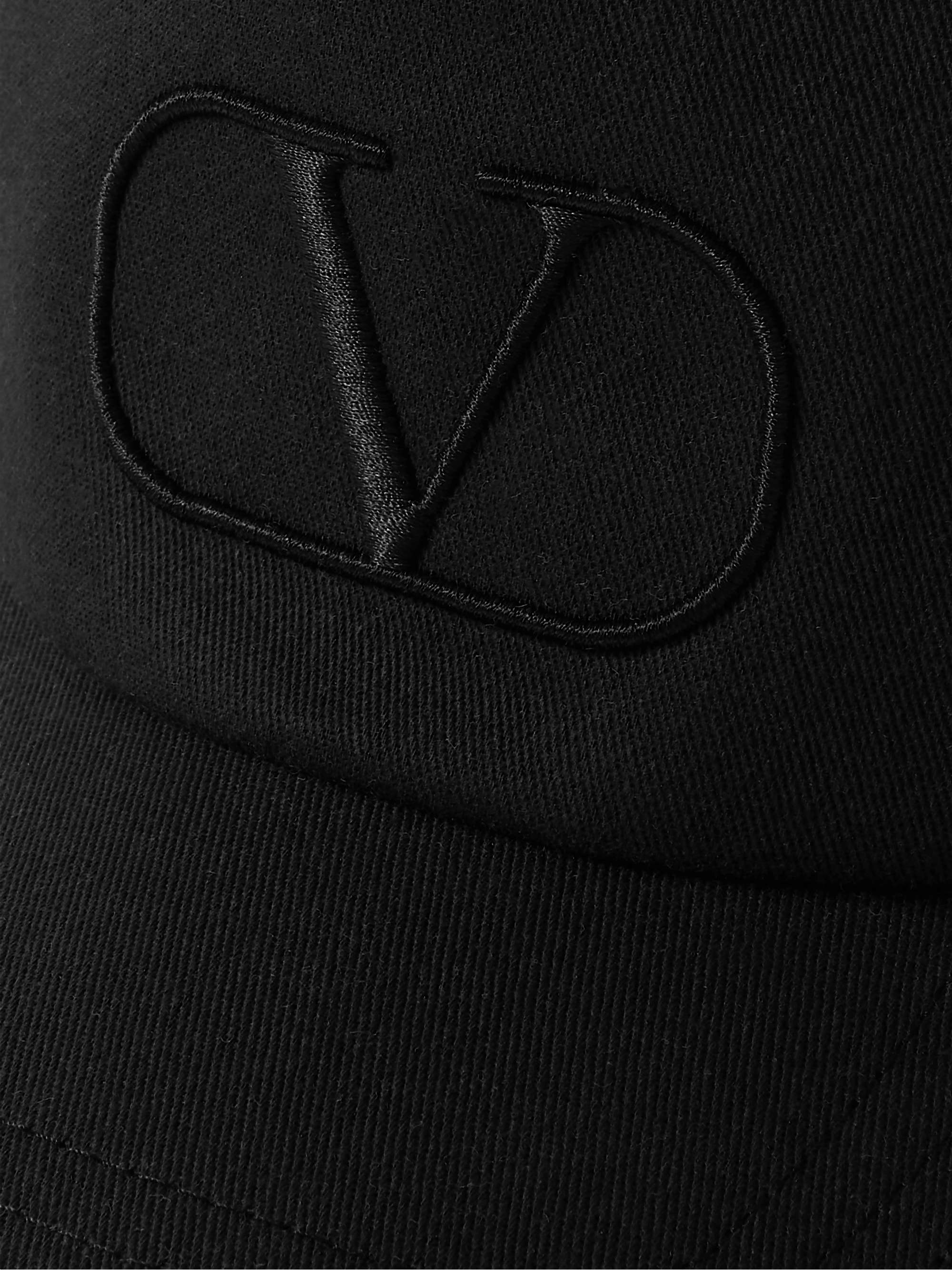 VALENTINO Valentino Garavani Logo-Embroidered Cotton-Twill Cap