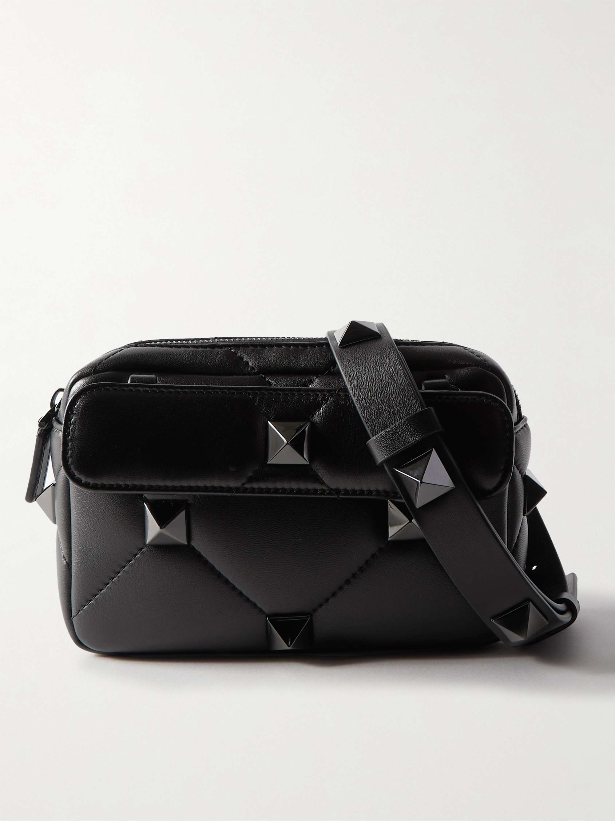 VALENTINO Valentino Garavani Roman Stud Quilted Leather Messenger Bag