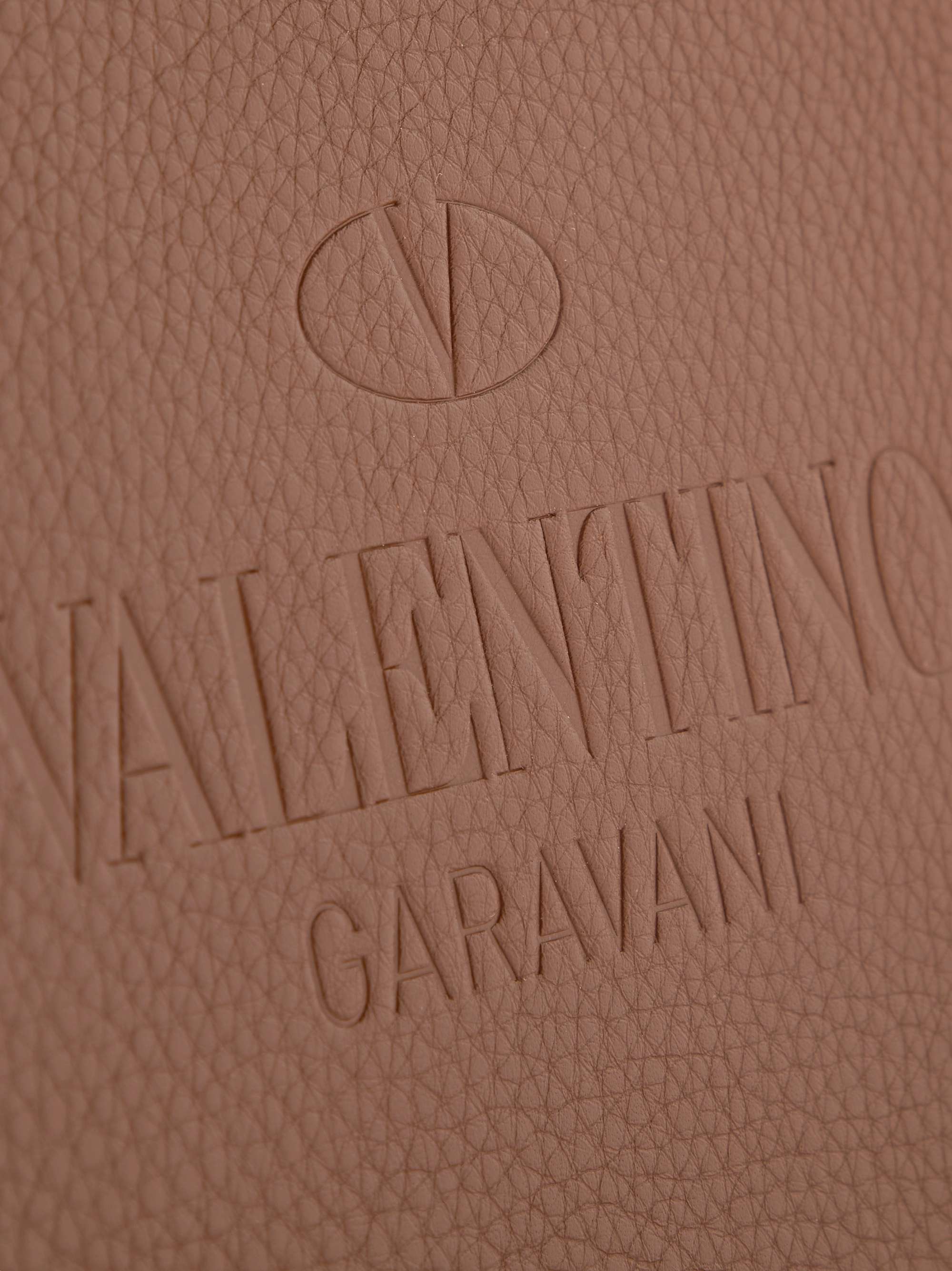 VALENTINO Valentino Garavani Logo-Debossed Full-Grain Leather Pouch