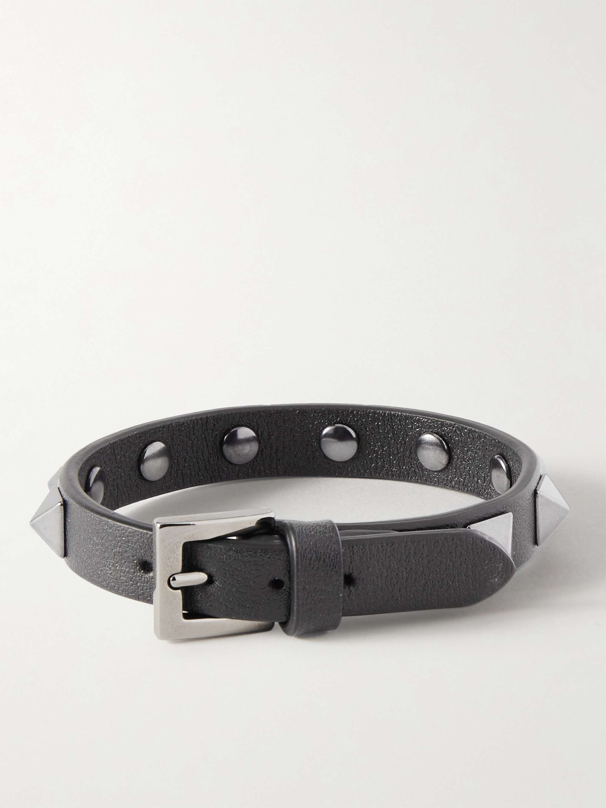 VALENTINO Valentino Garavani Rockstud Leather Bracelet