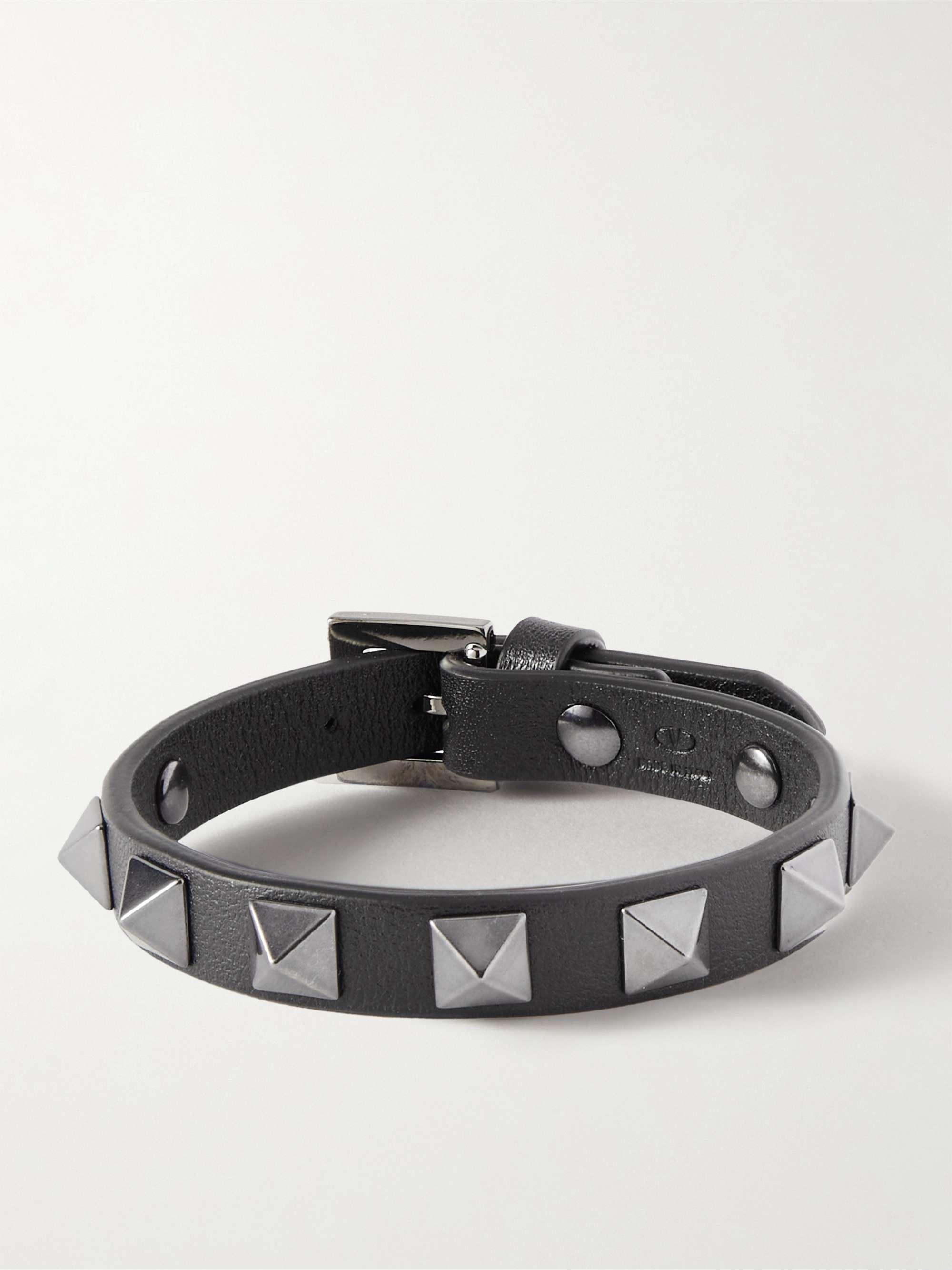 VALENTINO Valentino Garavani Rockstud Leather Bracelet