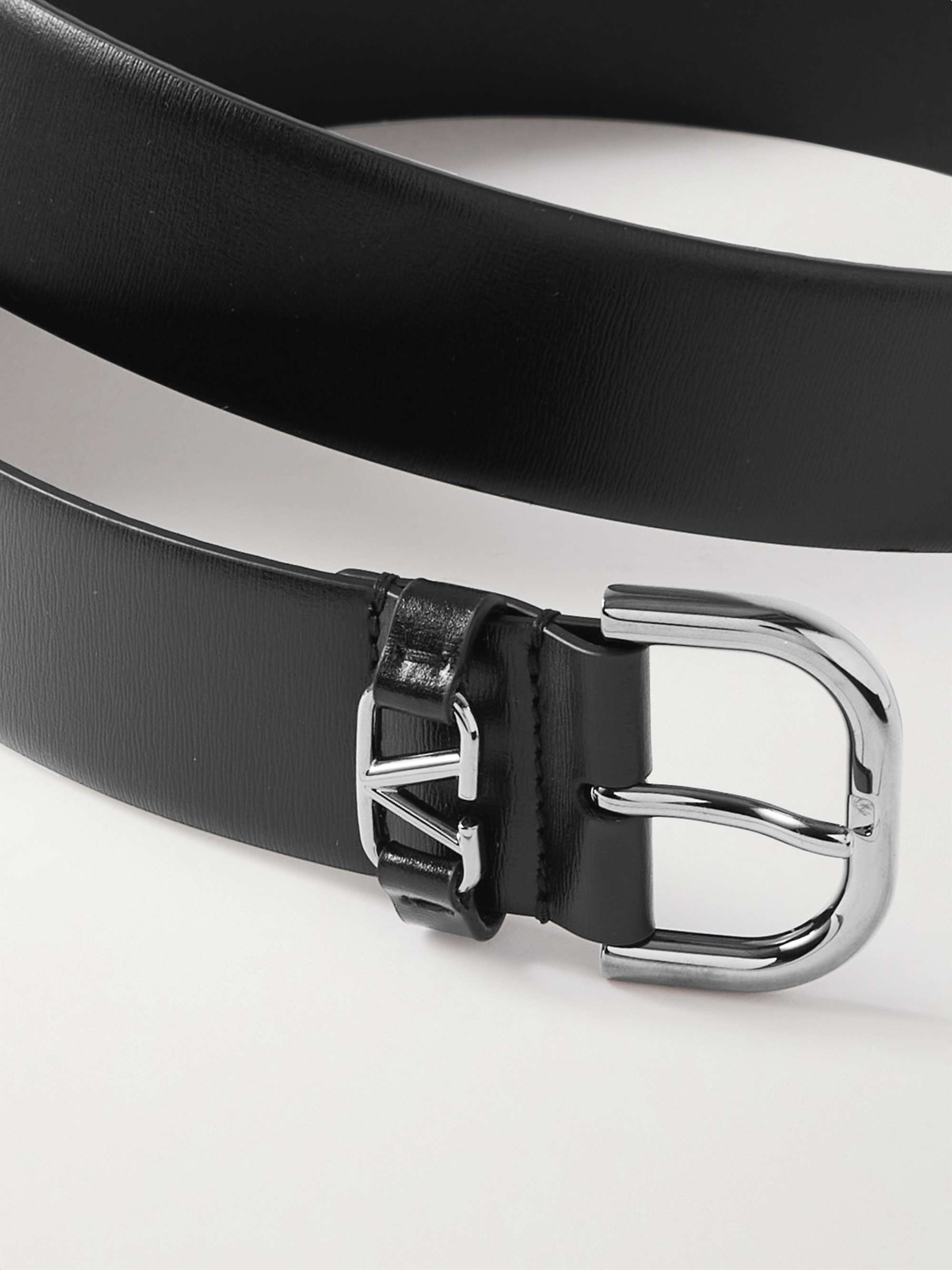 VALENTINO Valentino Garavani 3.5cm V-Logo Leather Belt