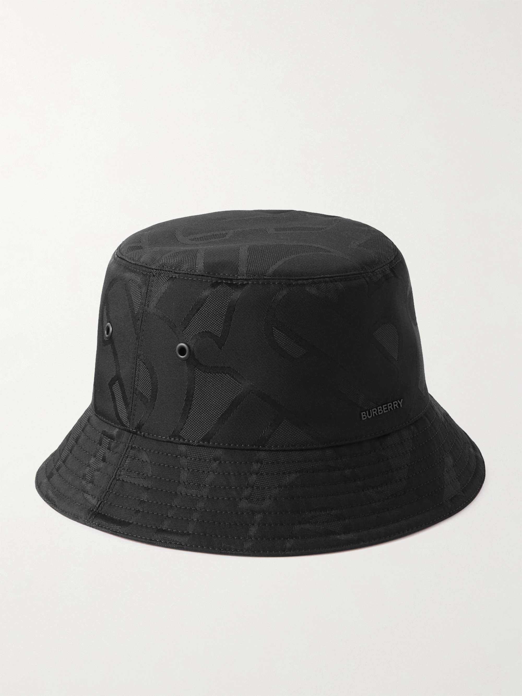 BURBERRY Logo-Jacquard Shell Bucket Hat