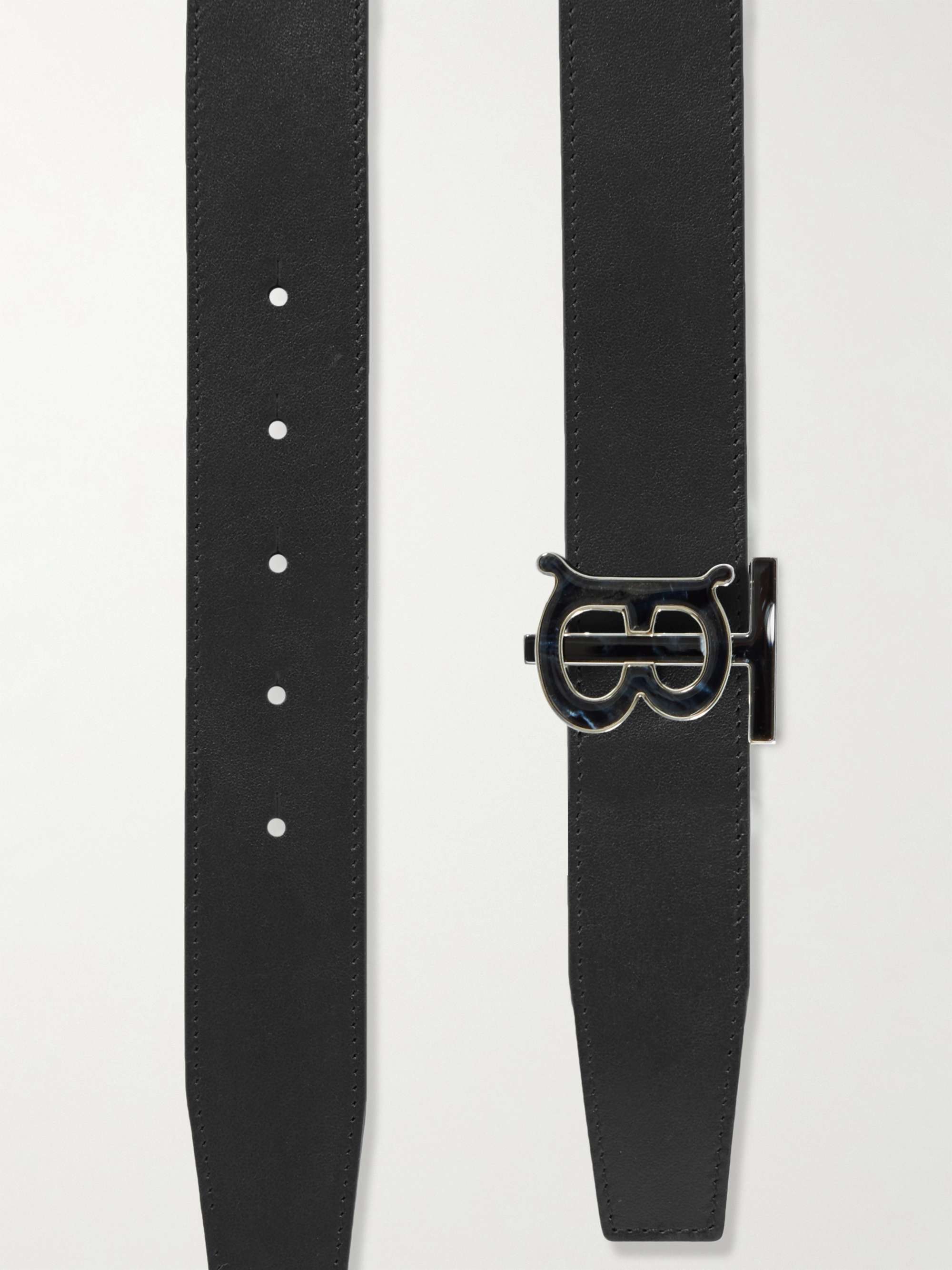 BURBERRY 3.5cm Leather Belt