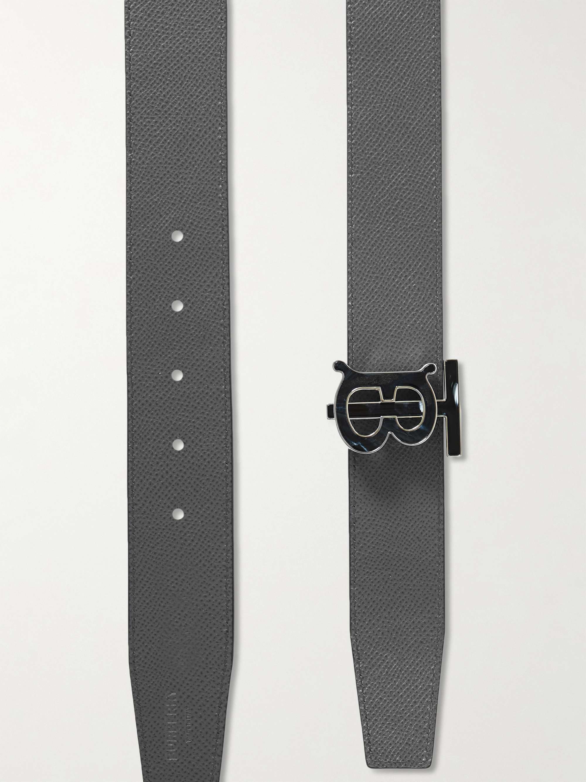 . 43.31 Leather belt Azzaronavy black 110 cm 1.38 35 mm