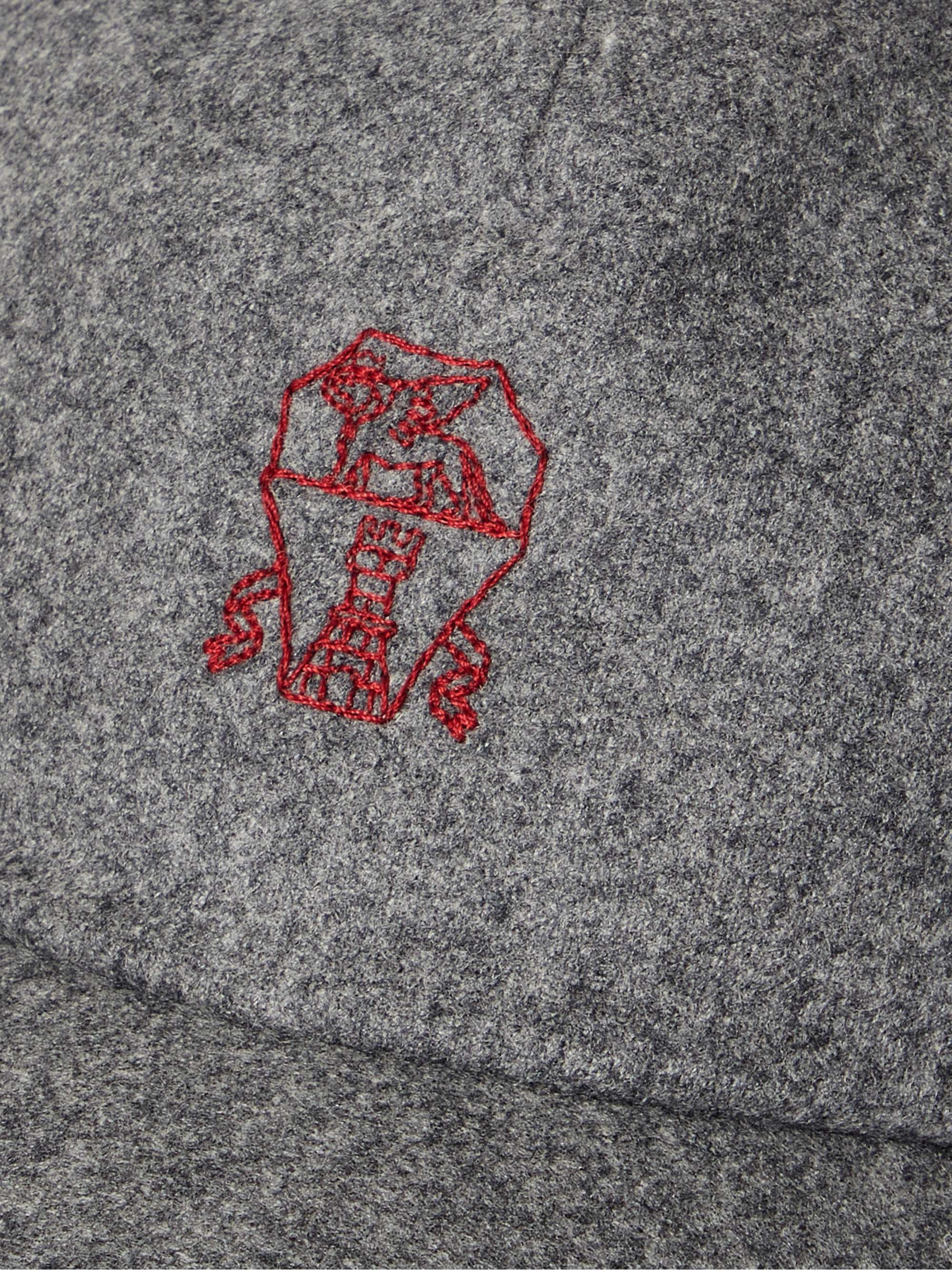 BRUNELLO CUCINELLI Logo-Embroidered Virgin Wool Baseball Cap