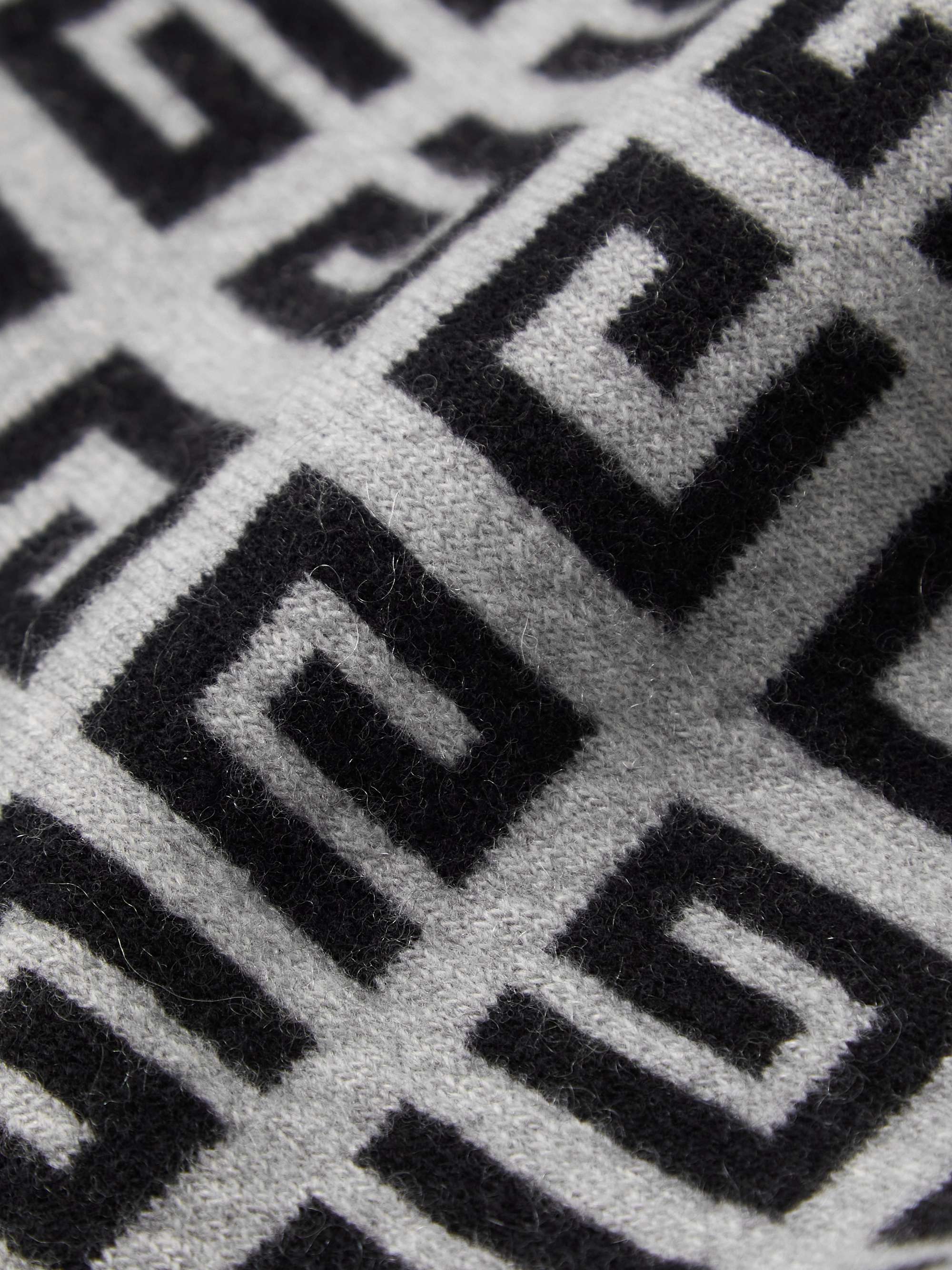 GIVENCHY Logo-Jacquard Wool and Cashmere-Blend Scarf