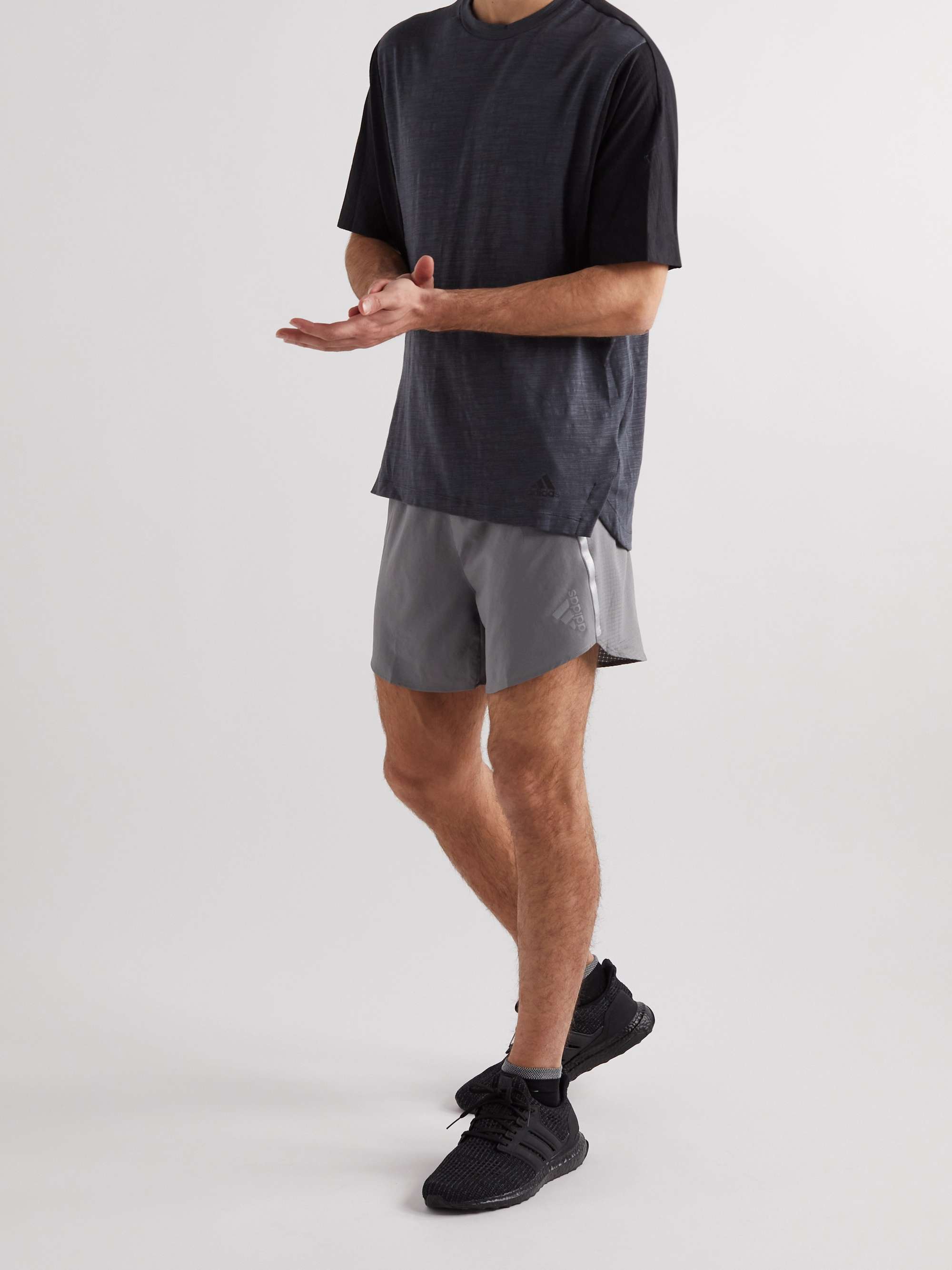 ADIDAS SPORT Designed 4 Running Straight-Leg Recycled Shell and Mesh Shorts
