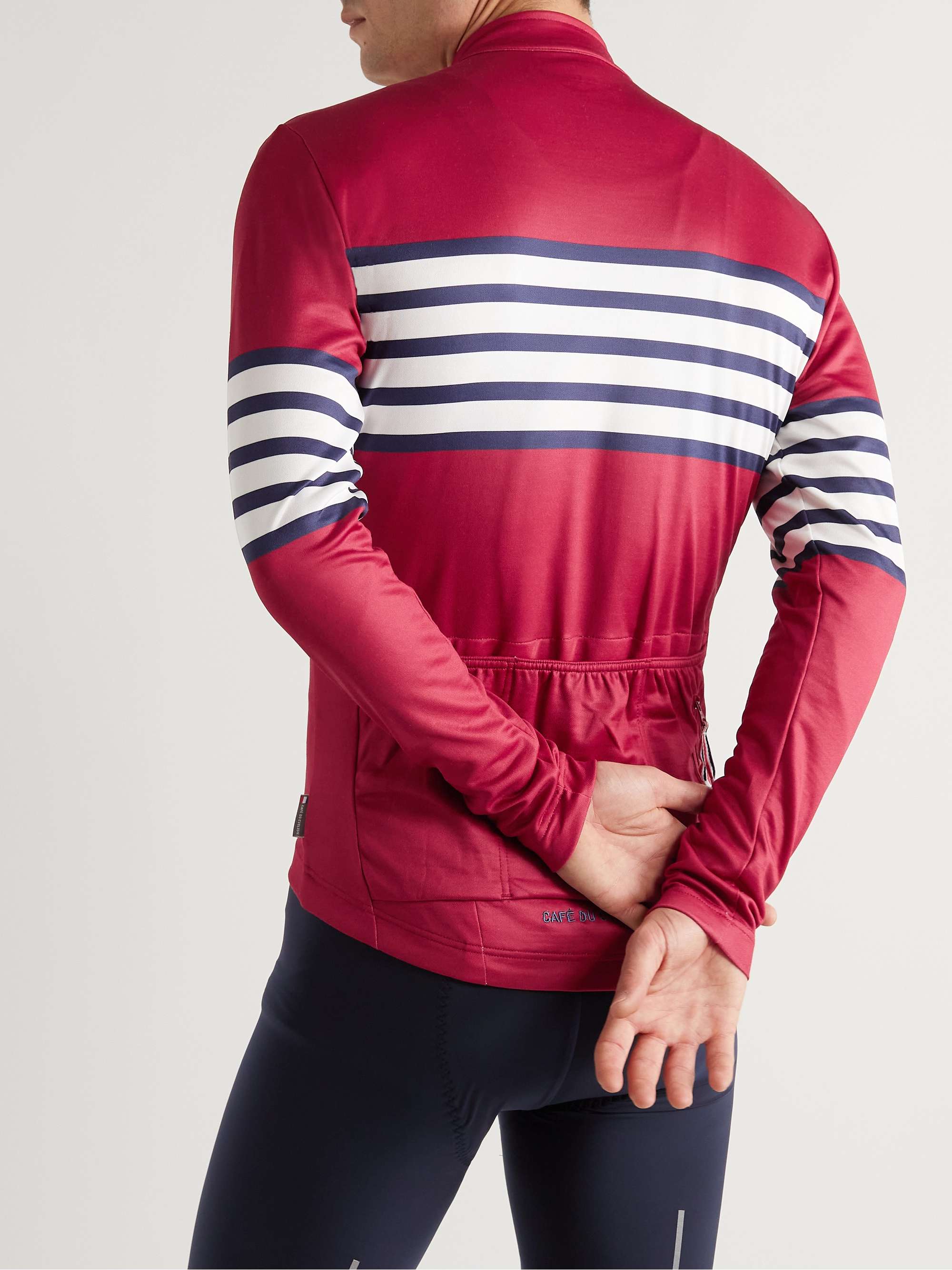 CAFE DU CYCLISTE Claudette Striped Recycled Cycling Jersey
