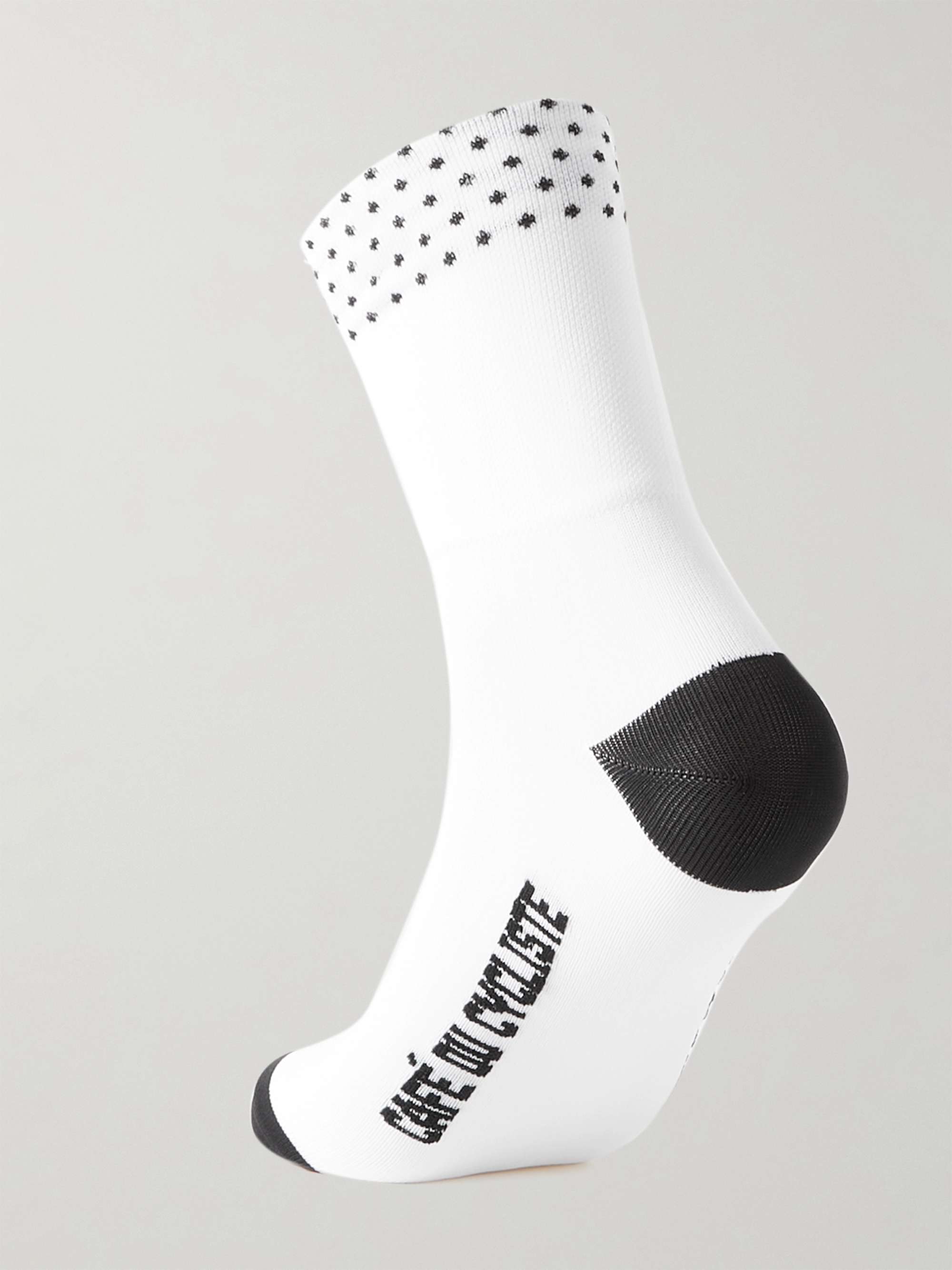 CAFE DU CYCLISTE Dotted Stretch-Jersey Cycling Socks