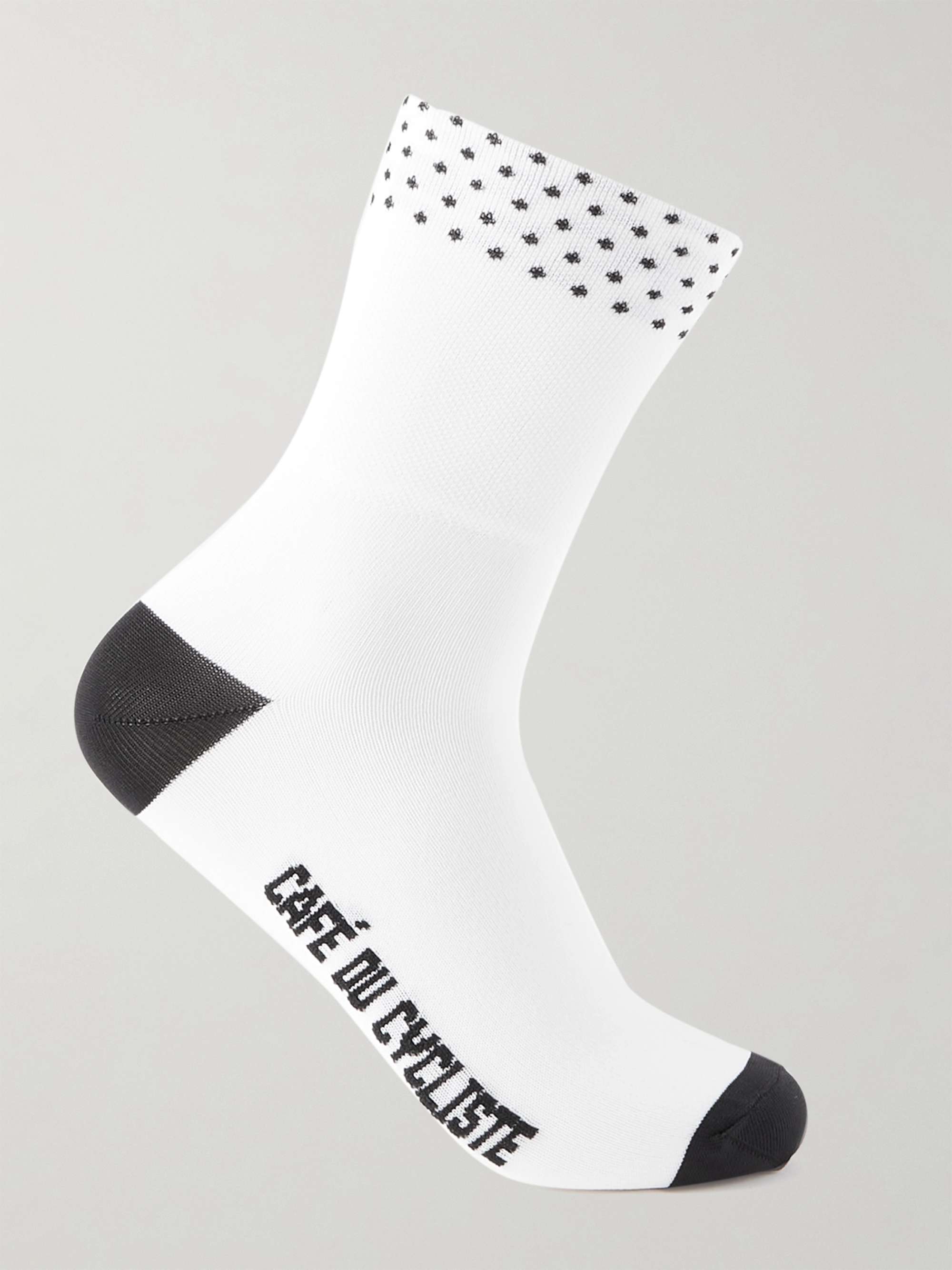 CAFE DU CYCLISTE Dotted Stretch-Jersey Cycling Socks