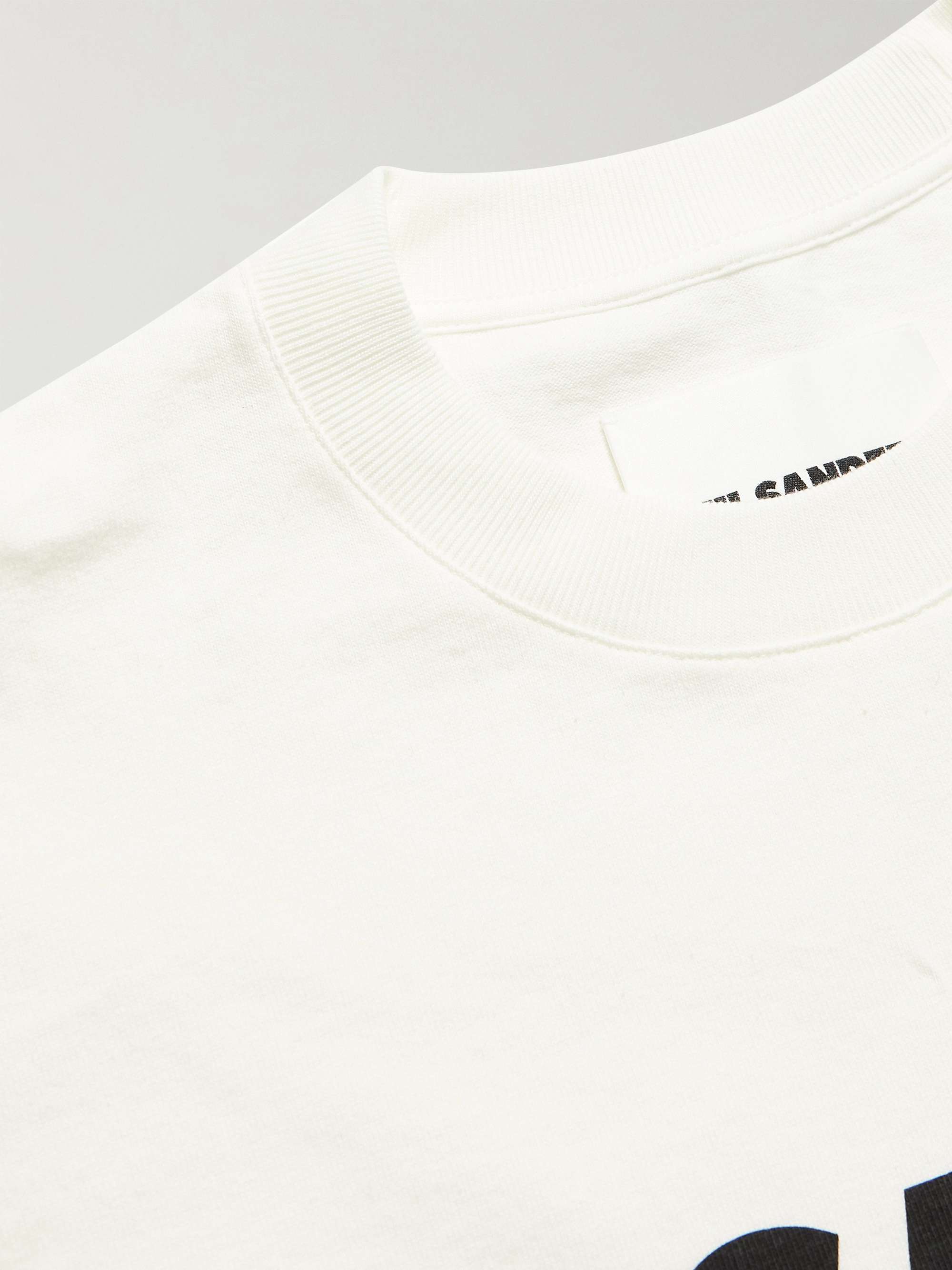 White Logo-Print Cotton-Jersey T-Shirt | JIL SANDER | MR PORTER