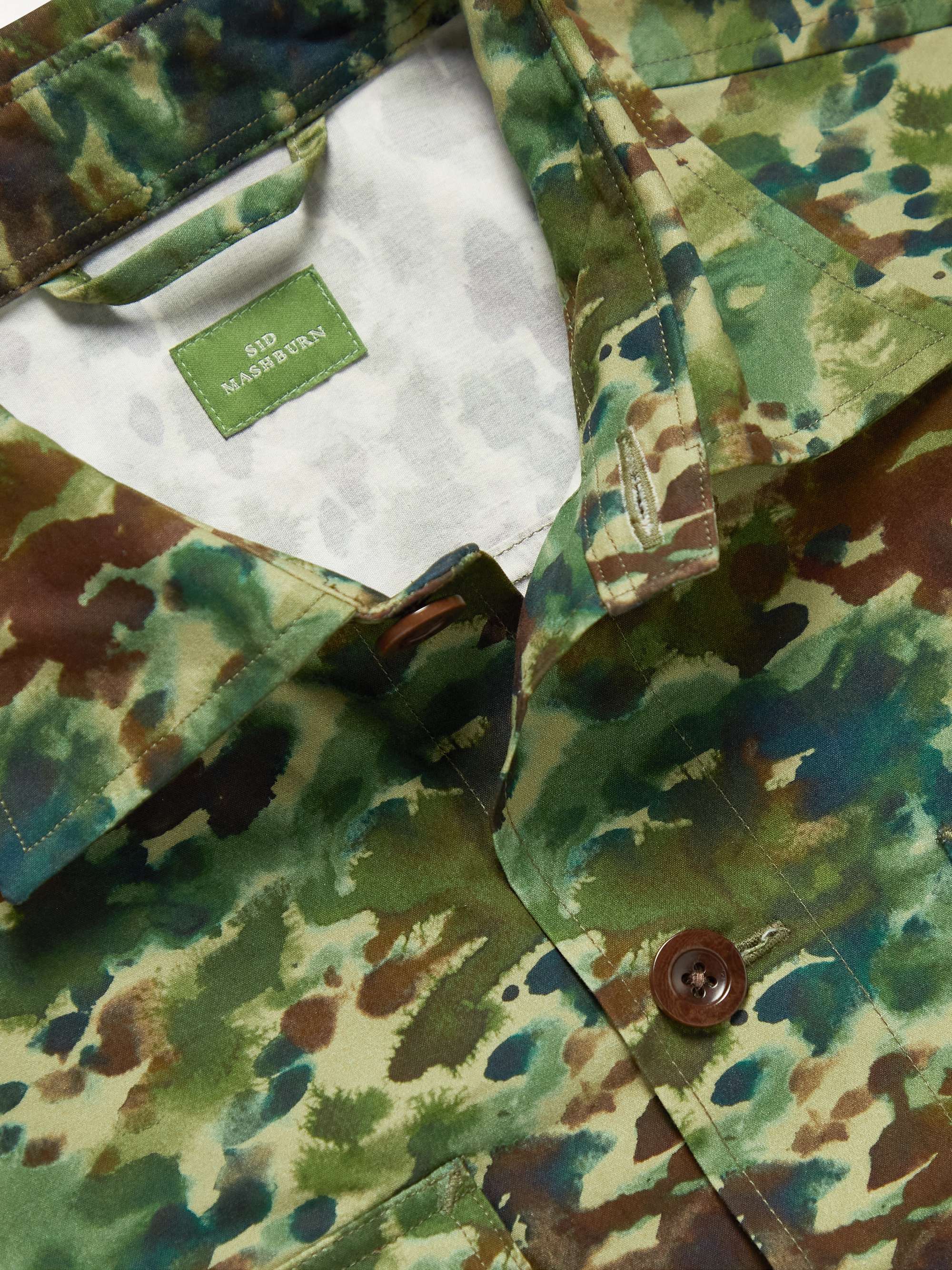 SID MASHBURN Camouflage-Print Waxed-Cotton Overshirt